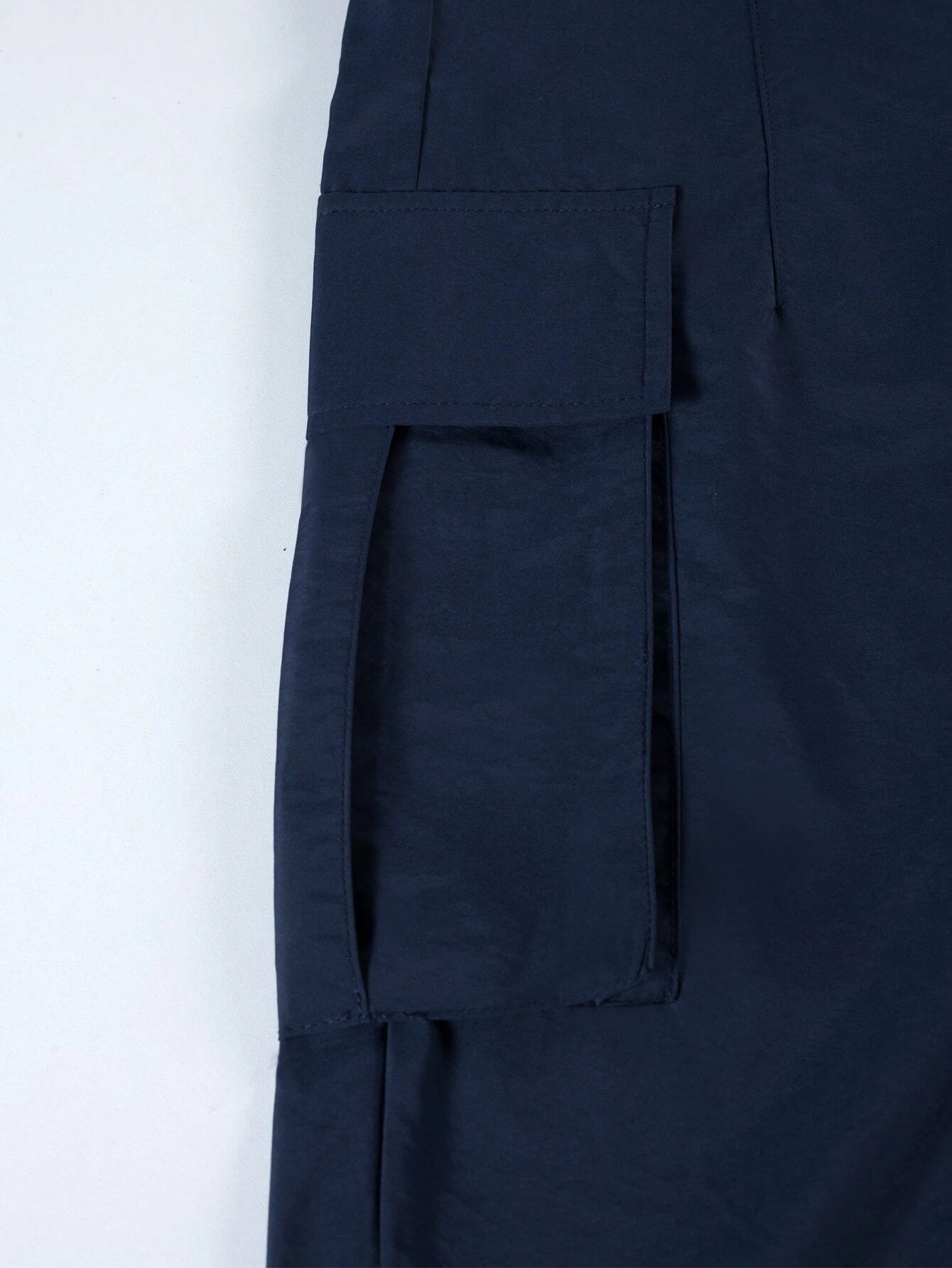 Drawstring Waist Wide Leg Parachute Cargo Jogger Pants