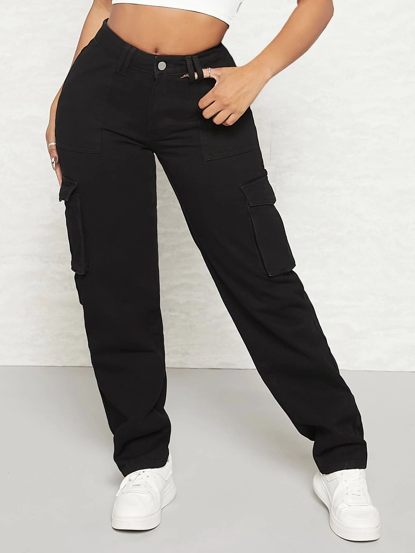 Multi Pocket Side Cargo Jeans – back view detail