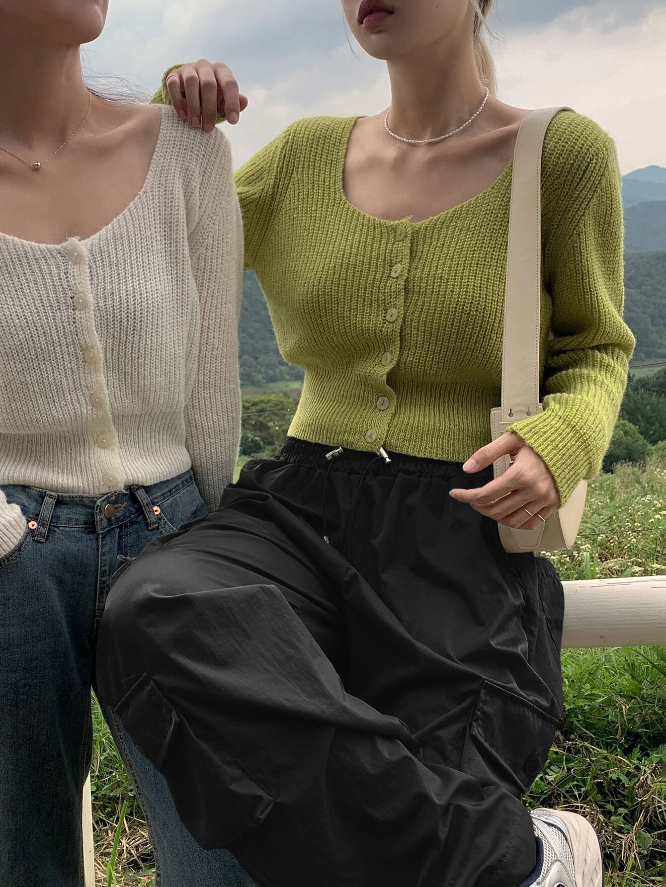 Trendy Flap Pocket Cargo Pants – pocket detail close-up