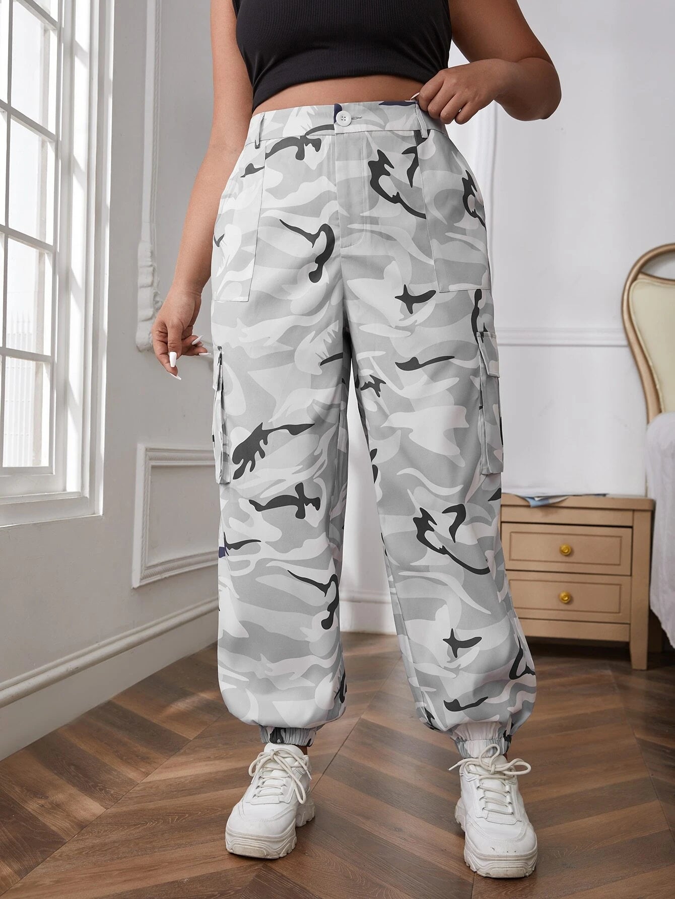 Regular Fit Non-Stretch Jogger Pants – waistband detail