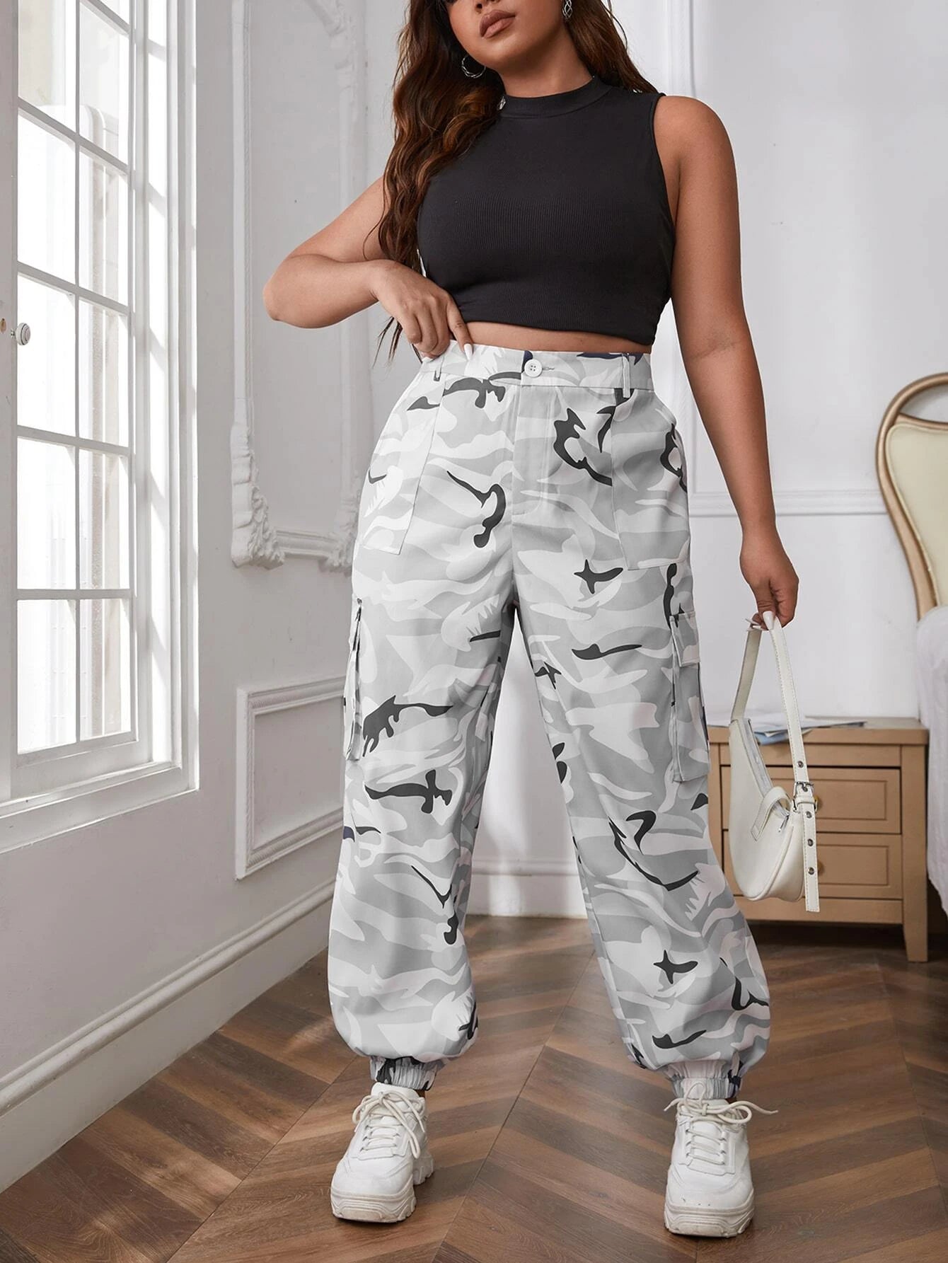 Regular Fit Non-Stretch Jogger Pants – women's cargo pants front view