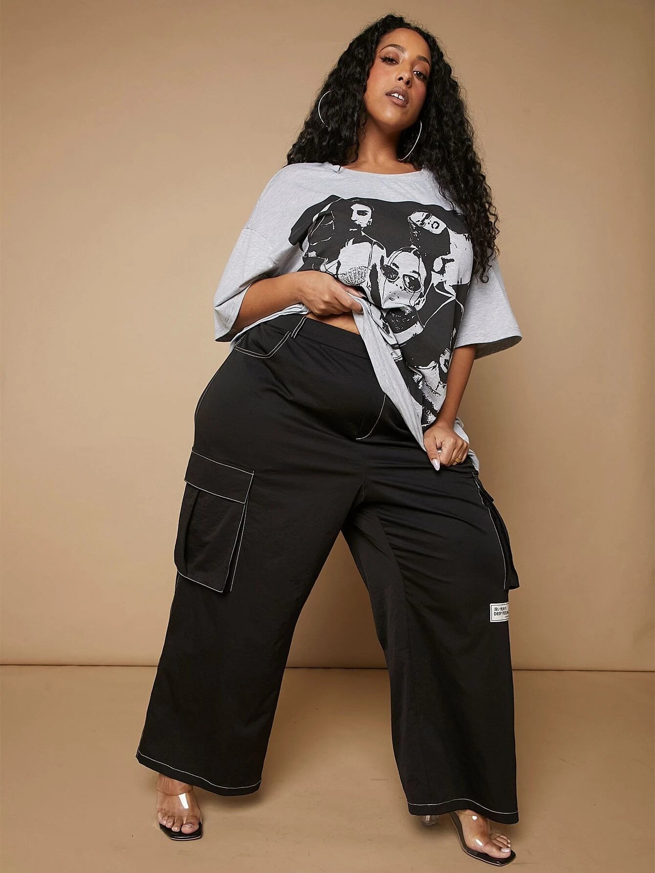 Long Flap Pocket Cargo Pants Style 5 – waistband detail