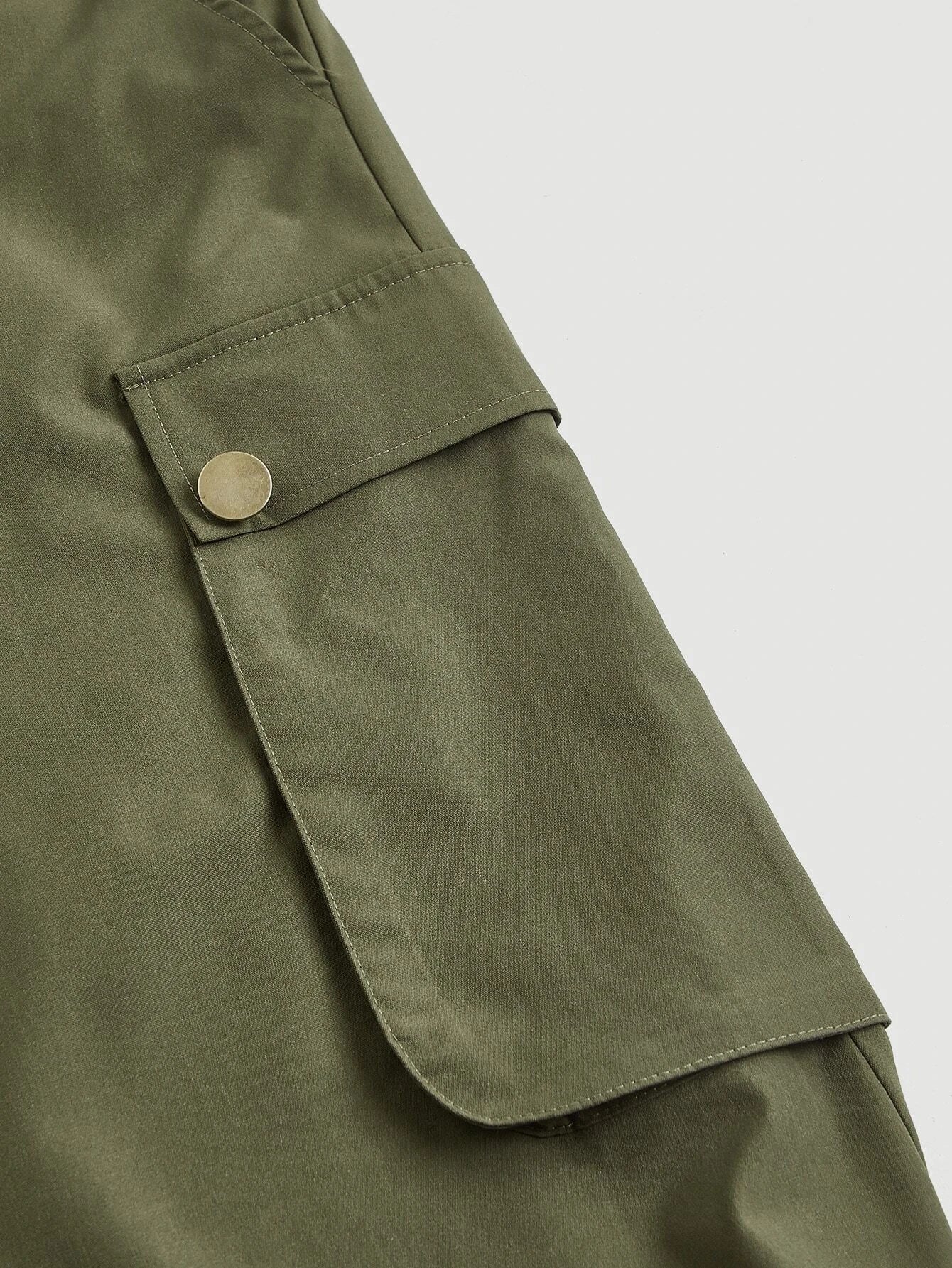 Button Pocket Side Parachute Cargo Pant – back view detail