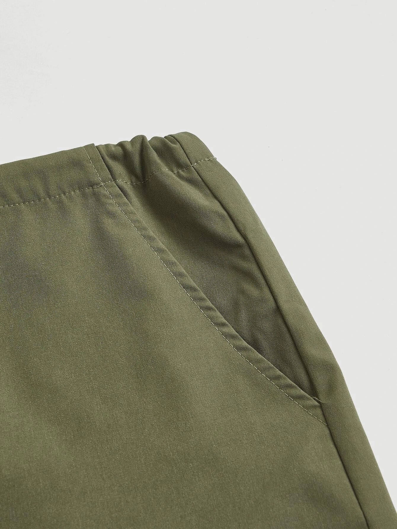 Button Pocket Side Parachute Cargo Pant – pocket detail close-up