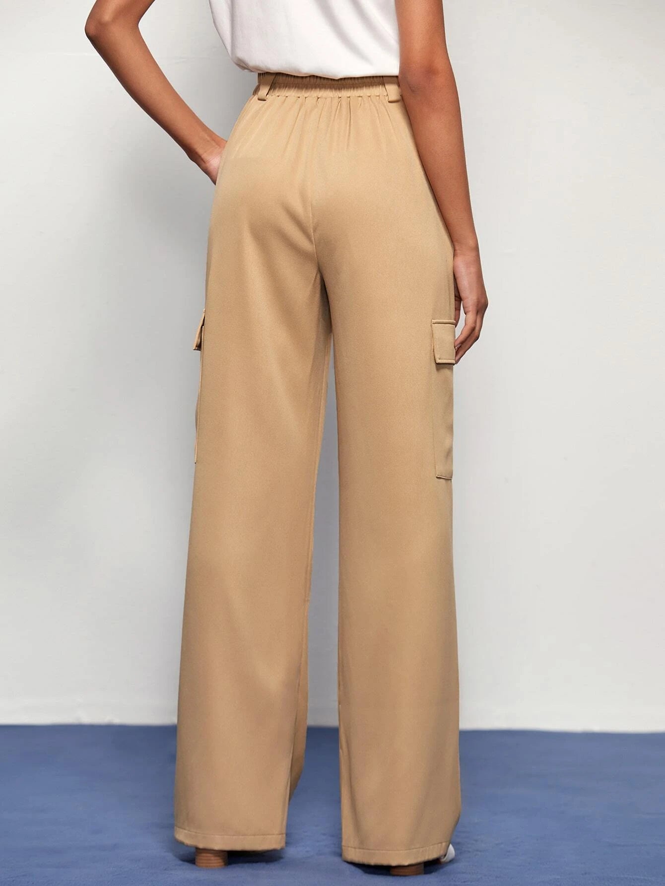 Cargo Pants With Flap Side Pockets – side profile view