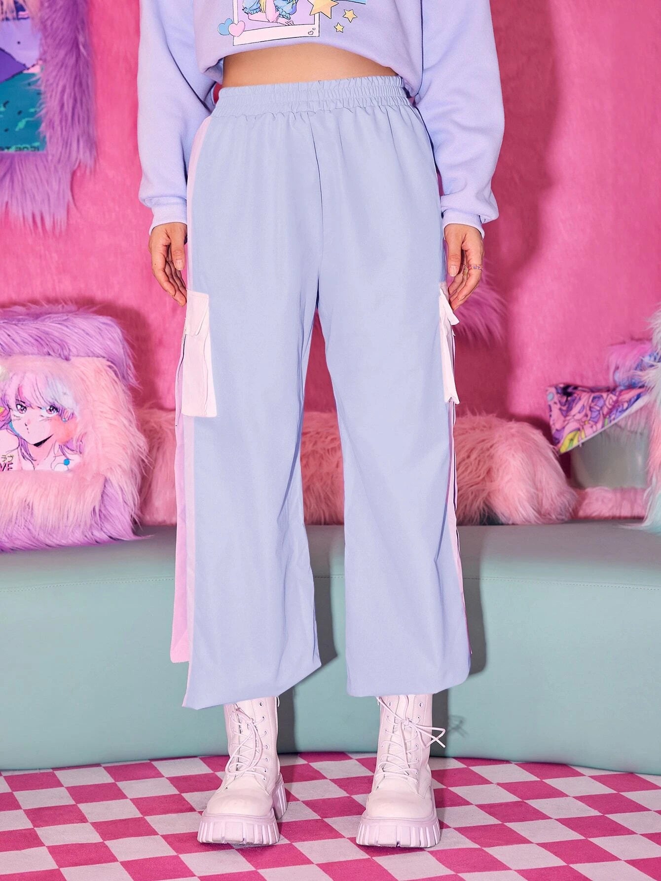 Cargo Pants With Tape Stripe Detail – lifestyle view 11