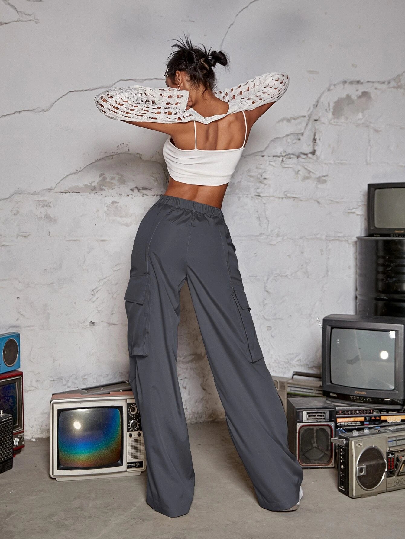 Flap Pocket Cargo Pant – full length outfit view