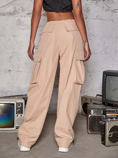 Wide Length Cargo Jogger Pants
