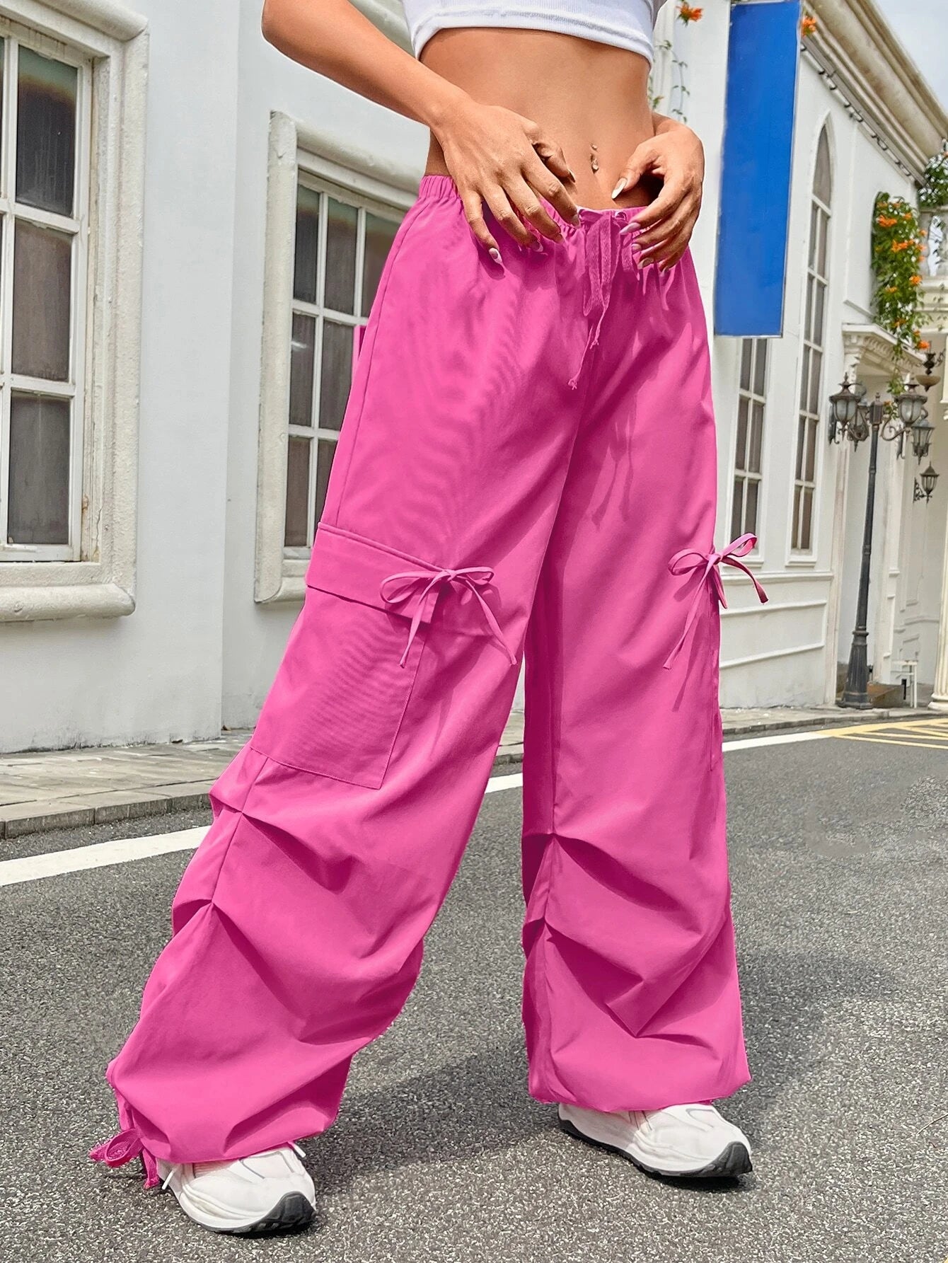 Flap Pocket Parachute Cargo Pants Style 1 – waistband detail