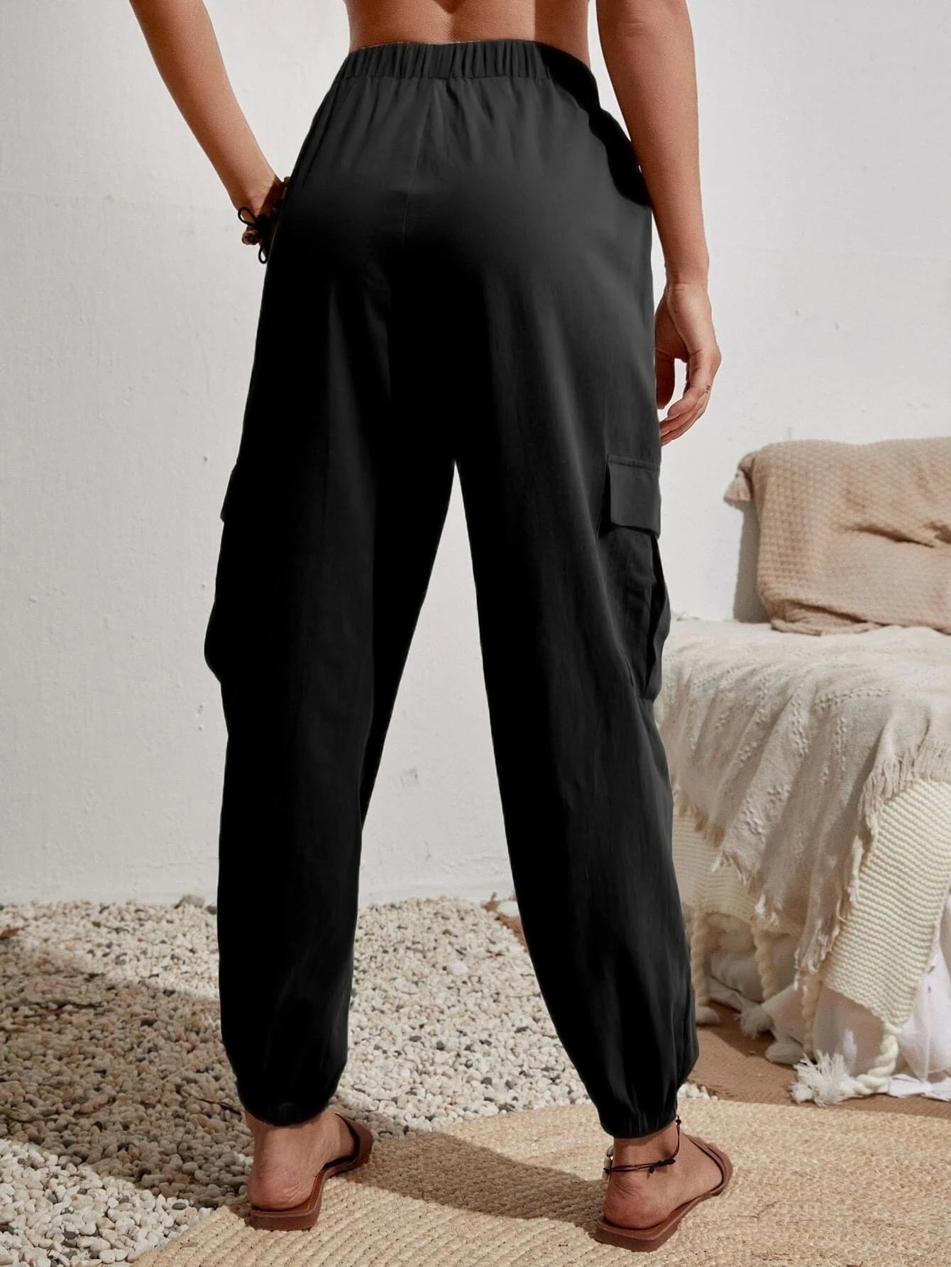 Knot Flap Pocket Cargo Pant #pant – side profile view