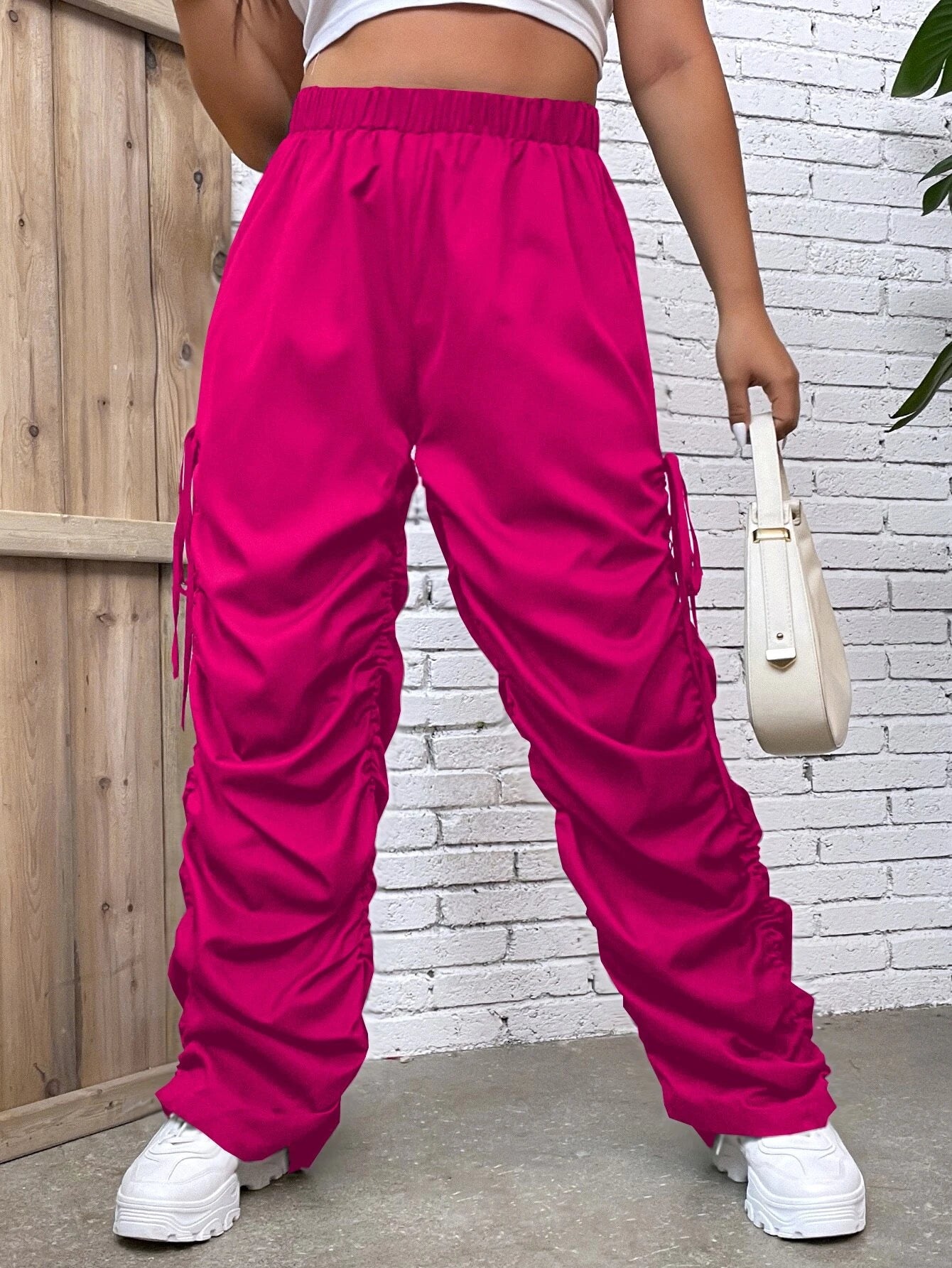 Drawstring Side Stacked Pant – styled outfit view