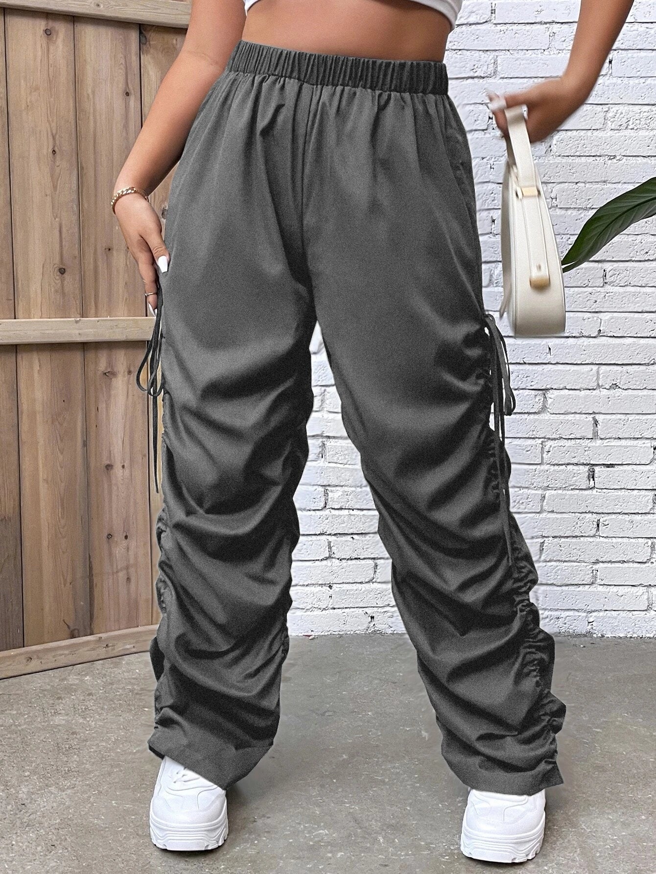 Drawstring Side Stacked Pant – lifestyle view 15