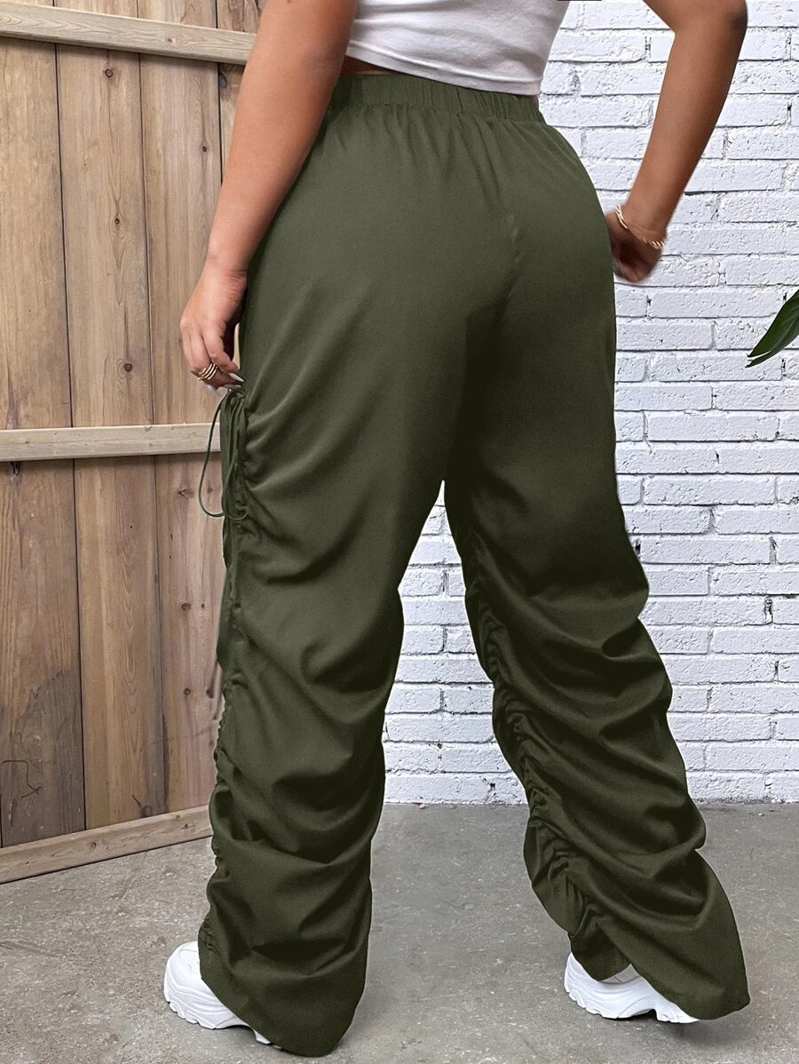 Drawstring Side Ruched Pants – lifestyle view 20