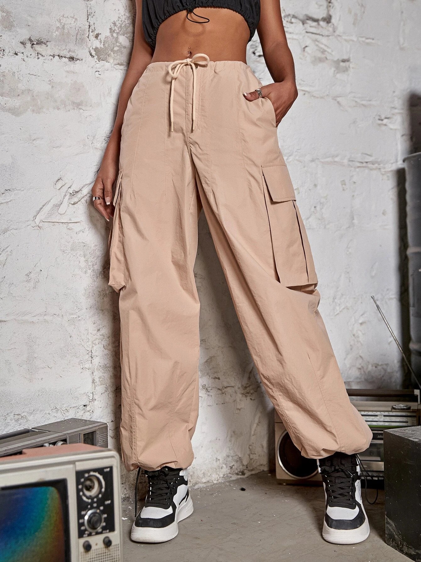 Parachute Cargo Jogger Pants