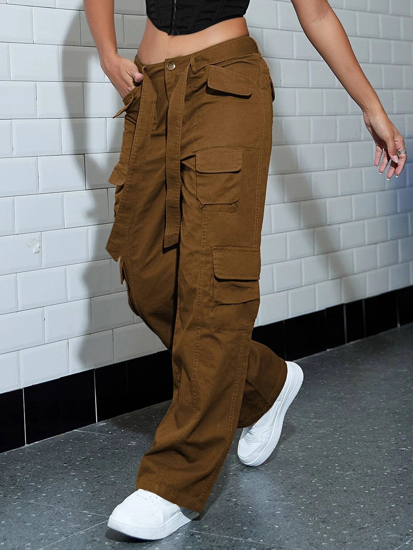 Solid Colored Cargo Pant – lifestyle view 13