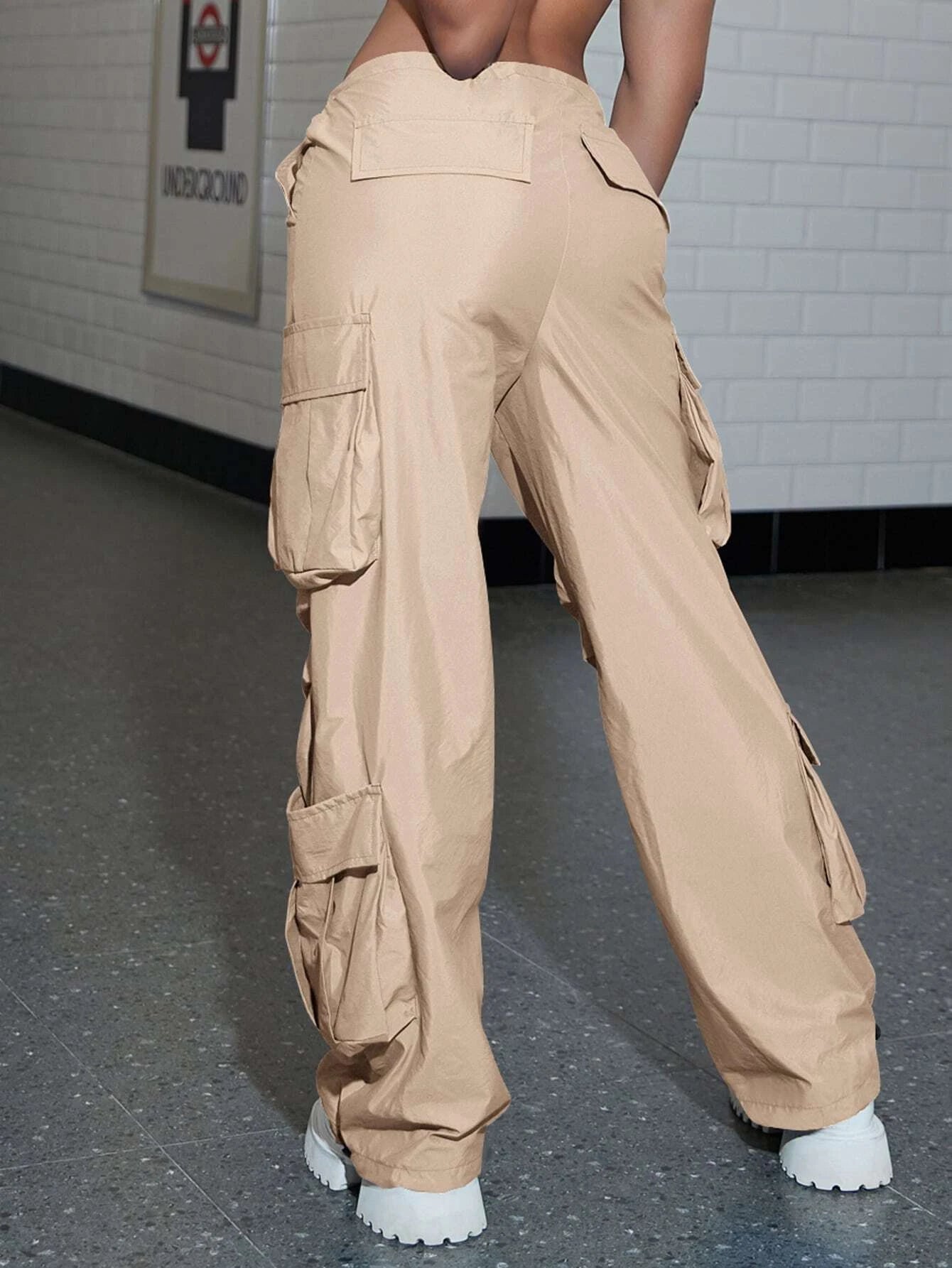 Ruched Cargo Parachute Pants – lifestyle view 16