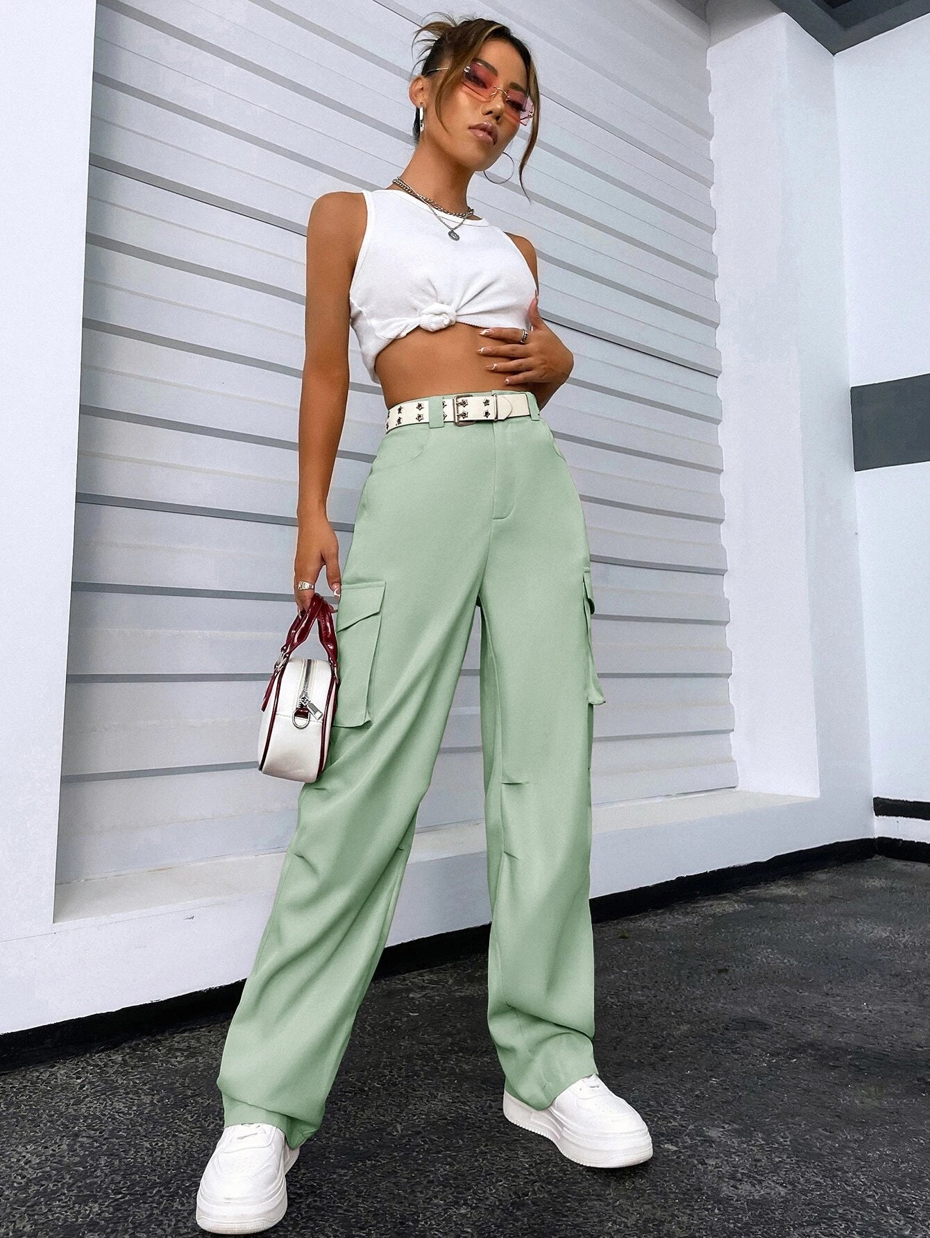 Zippered Pocket Cargo Pants – lifestyle view 23