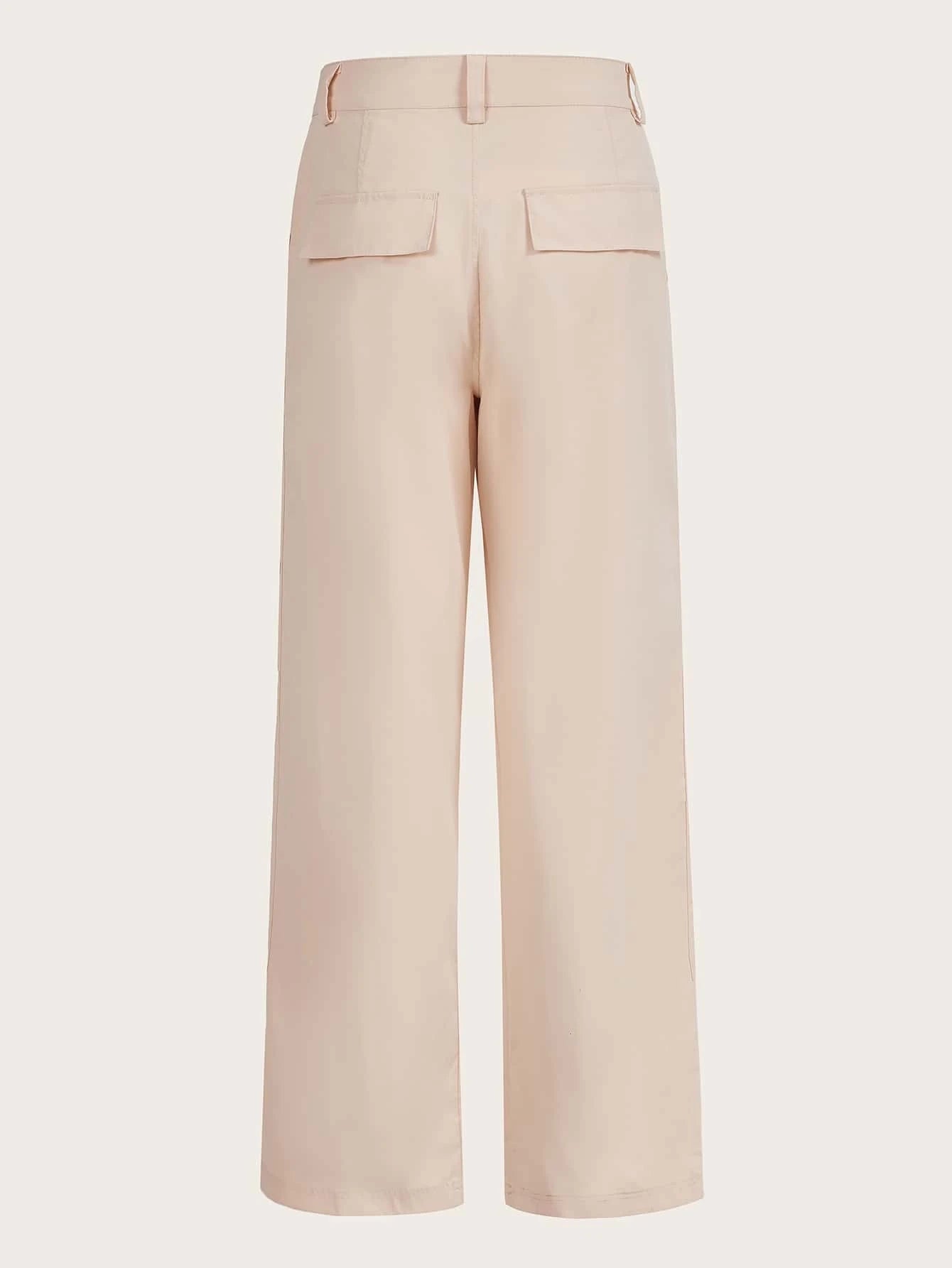 Plain Flap Pocket Cargo Pants – side profile view