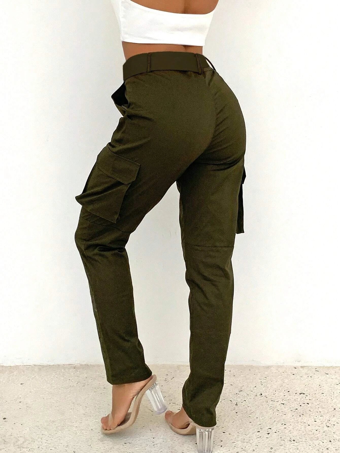 Flap Pocket Side Belted Cargo – pocket detail close-up