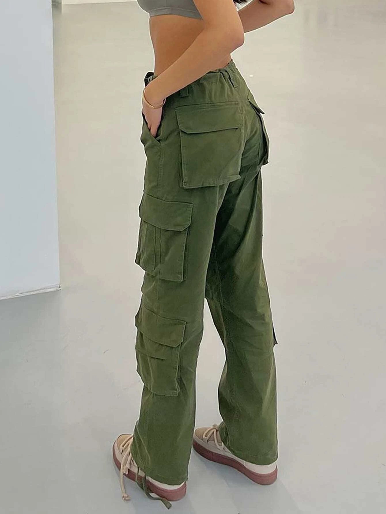 Zipper Flap Pocket Side Cargo Pant – full length outfit view