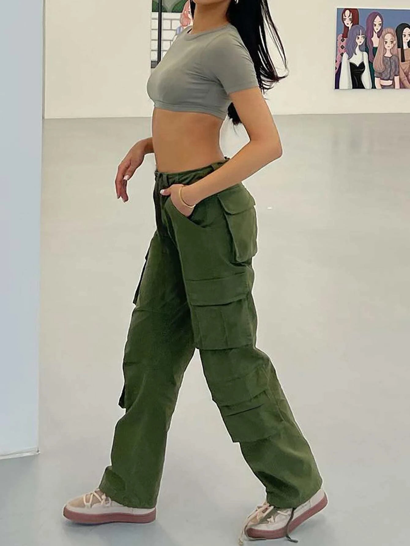 Zipper Flap Pocket Side Cargo Pant – styled outfit view