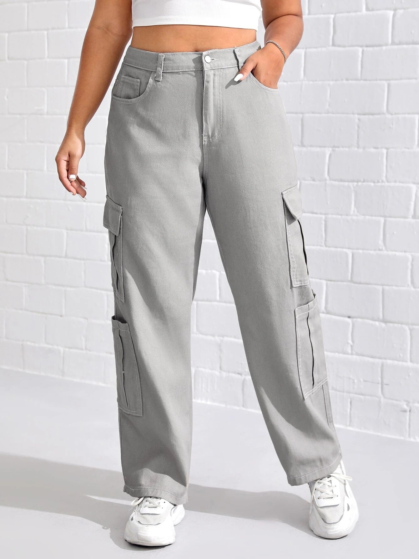 Side Pocket Cargo Pants Style 1 – side profile view
