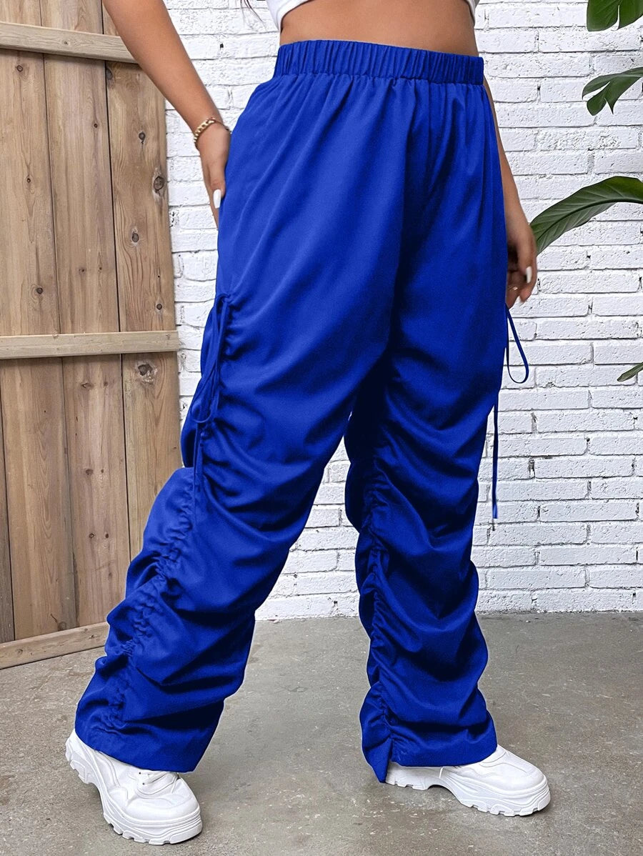 Drawstring Side Ruched Pants – lifestyle view 11