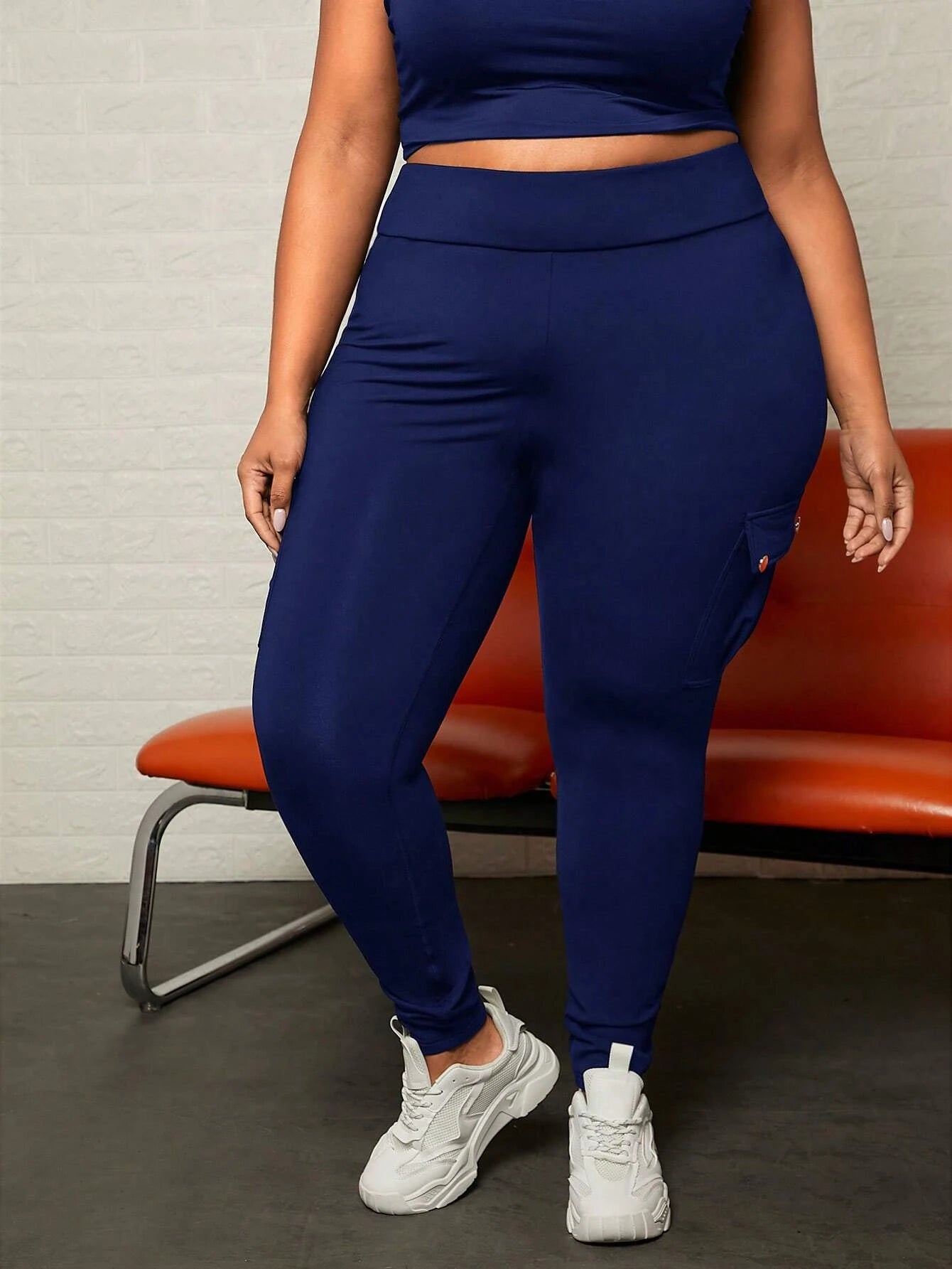 Flap Pocket Side Skinny Pants – styled outfit view