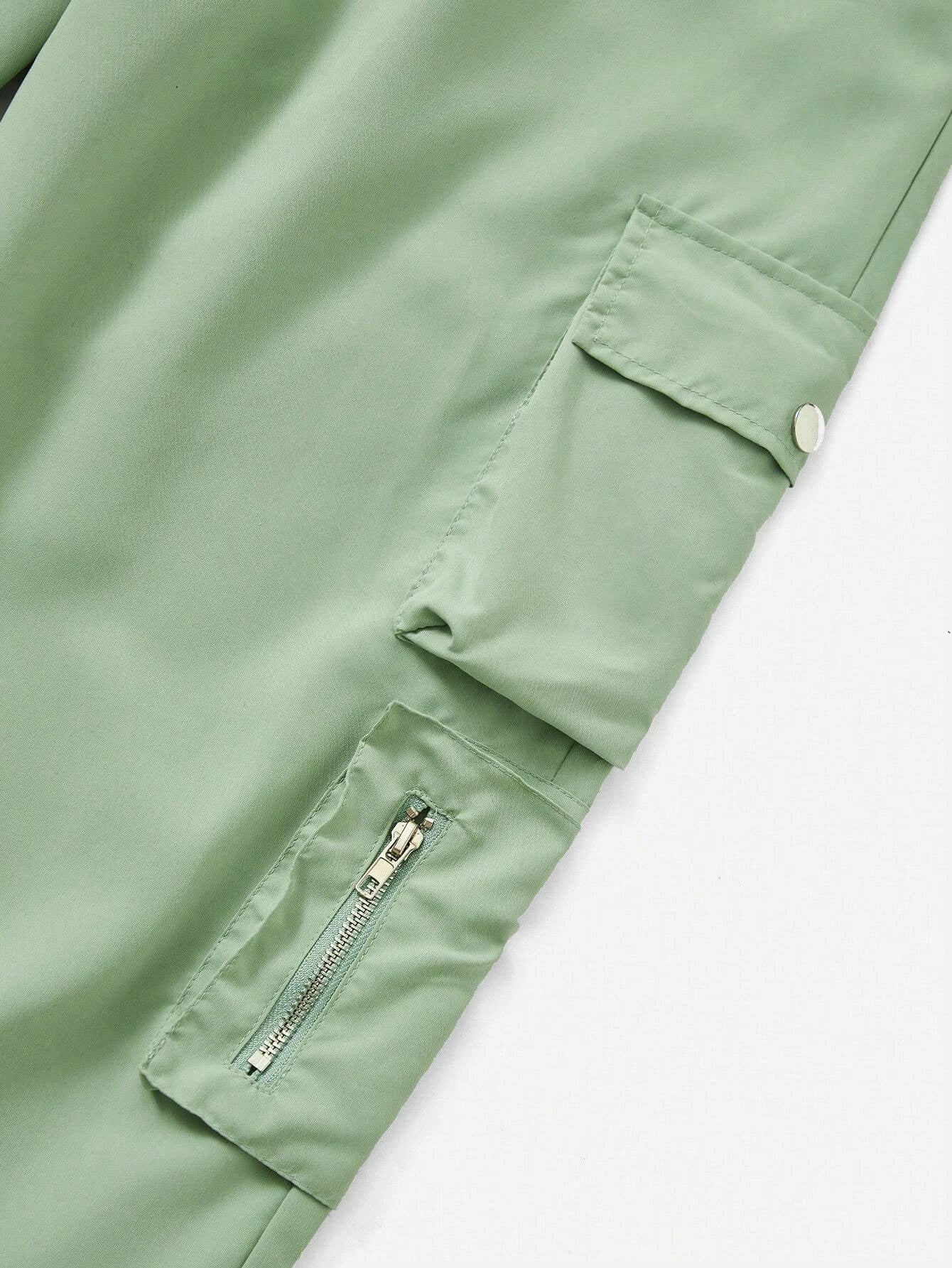 Drawstring Flap Pockets Cargo Pant – waistband detail