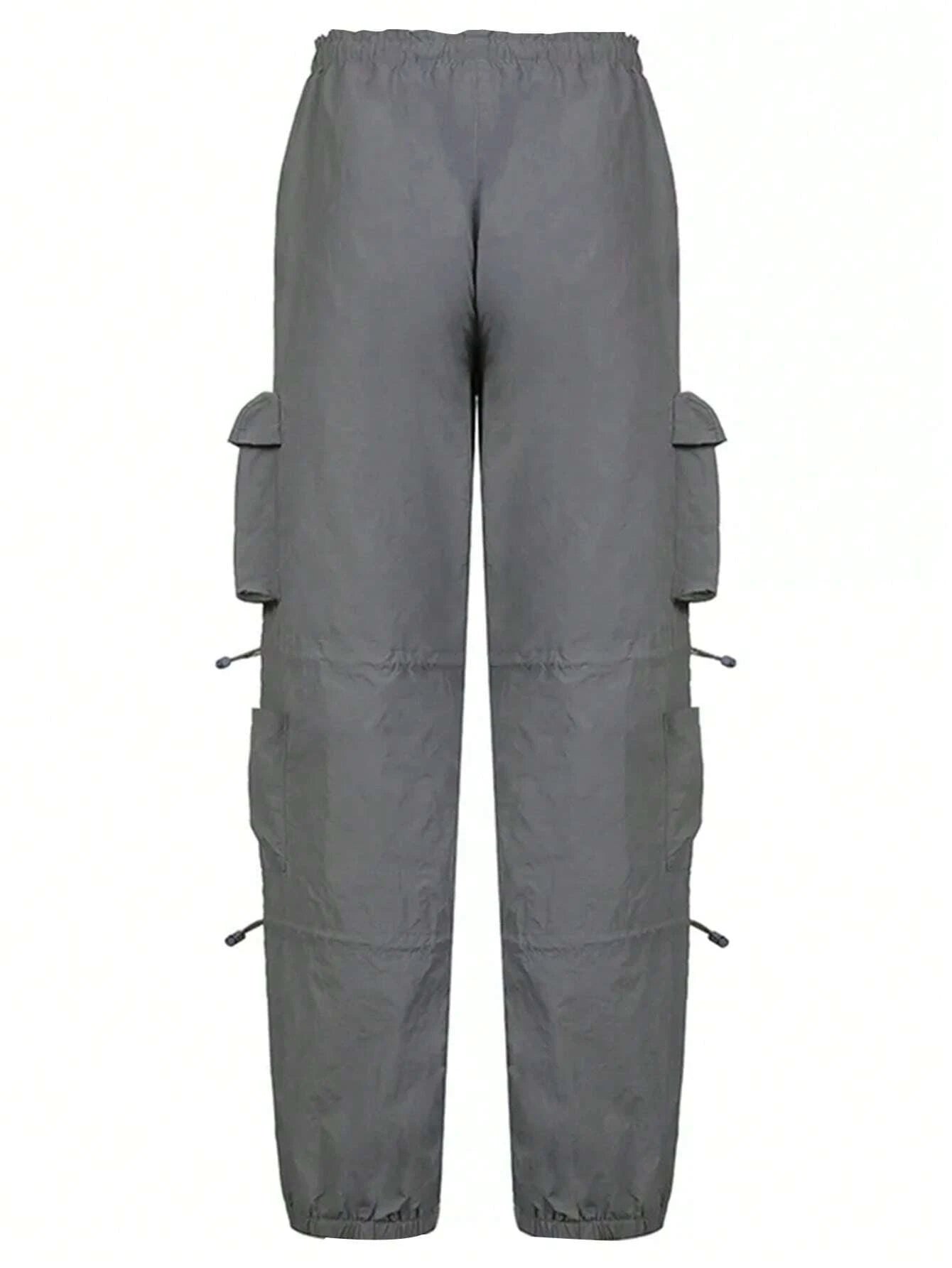 Flap Pocket Side Drawstring Waist Cargo Pant – styled outfit view