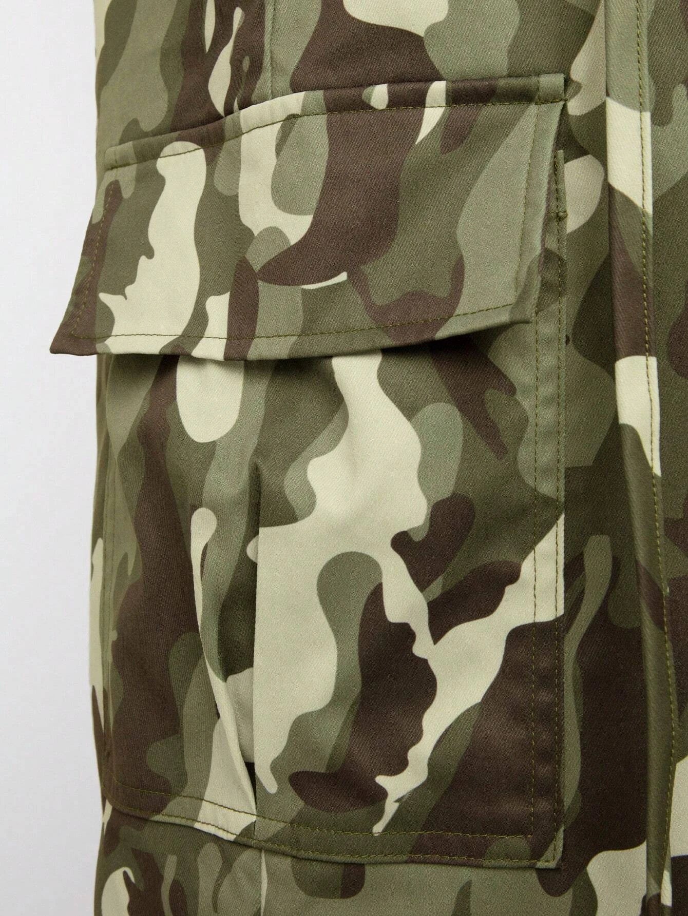 Camo Flap Pocket Side Cargo Pants – styled outfit view