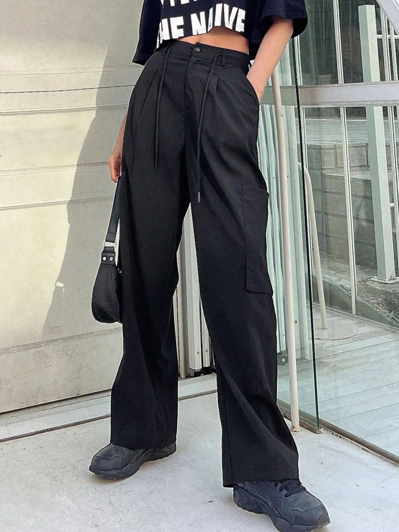 Casual Waist Cargo Pants – women's cargo pants front view