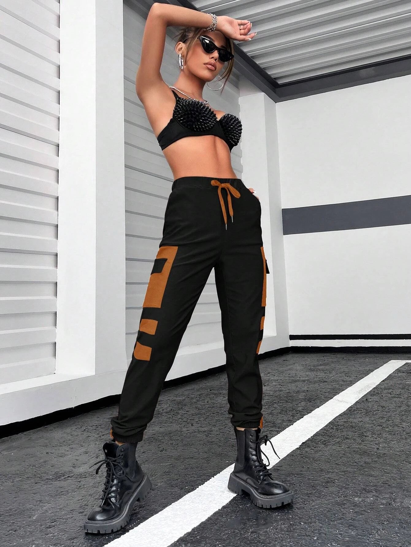 Cargo Pants With Drawstring Waistband – styled outfit view