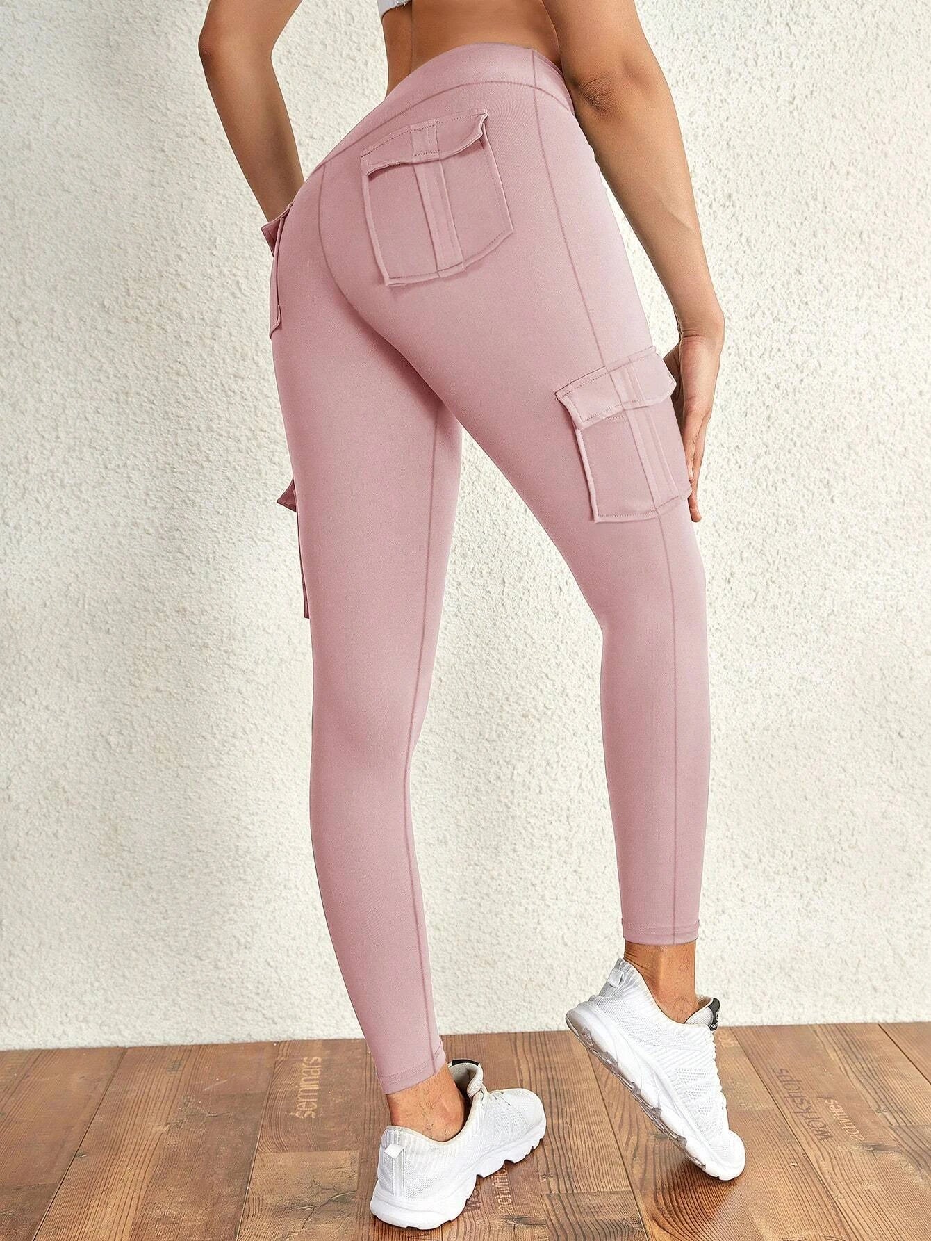 Workout Running Yoga Stretch Cargo Pants – side profile view