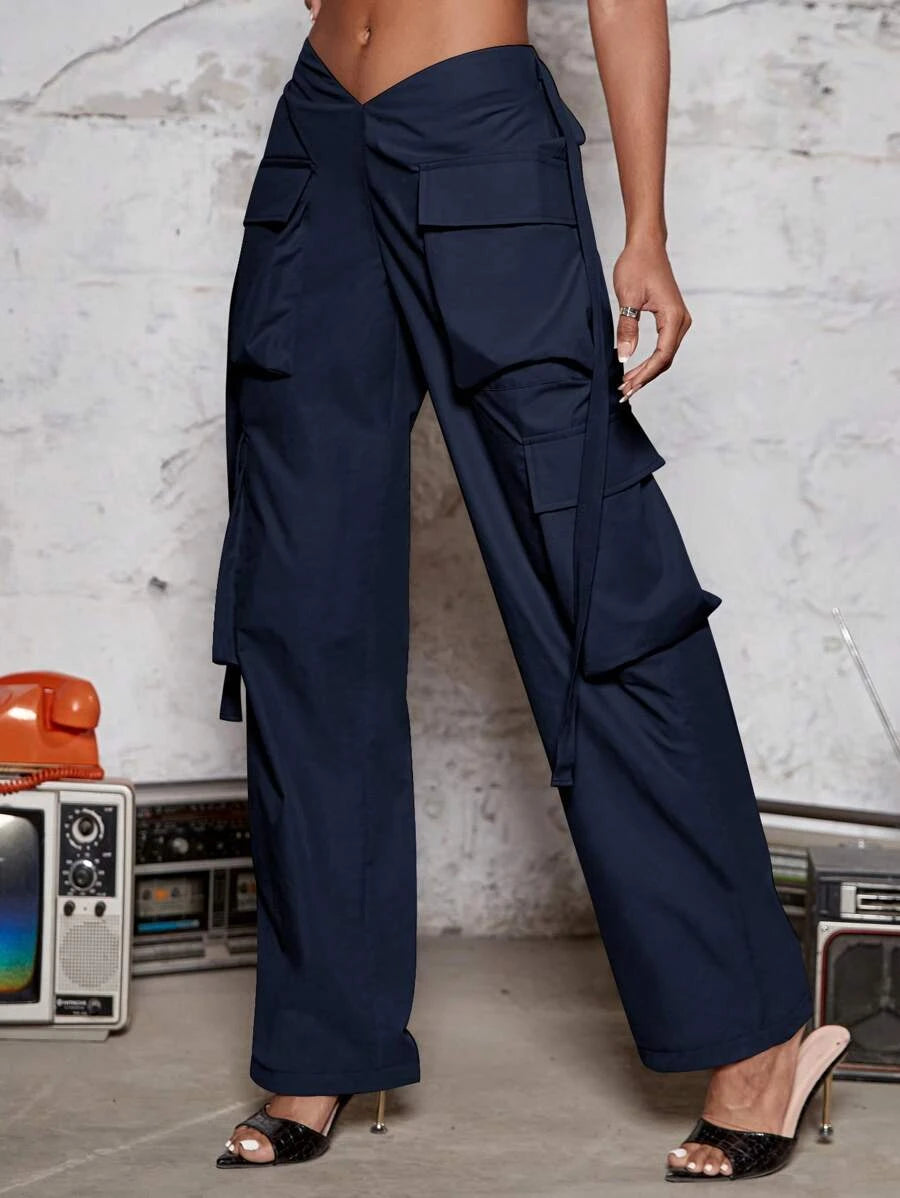 Casual Street Flap Pocket Side Cargo Pants – lifestyle view 12