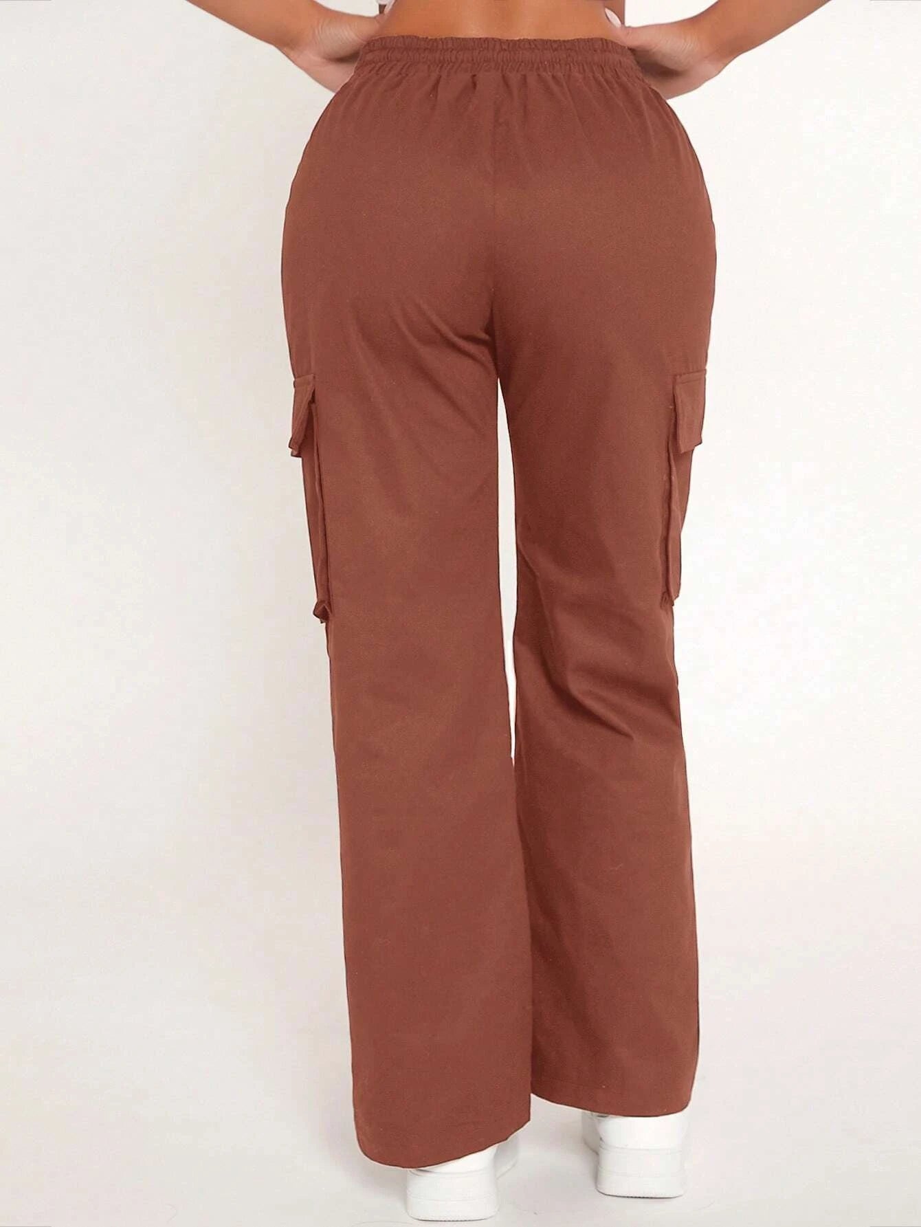 Drawstring Waist Flap Pocket Cargo Pant – lifestyle view 13