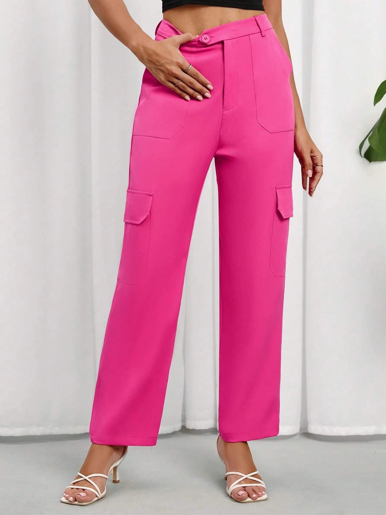 Flap Pocket Side Cargo Pants Style 16 – waistband detail