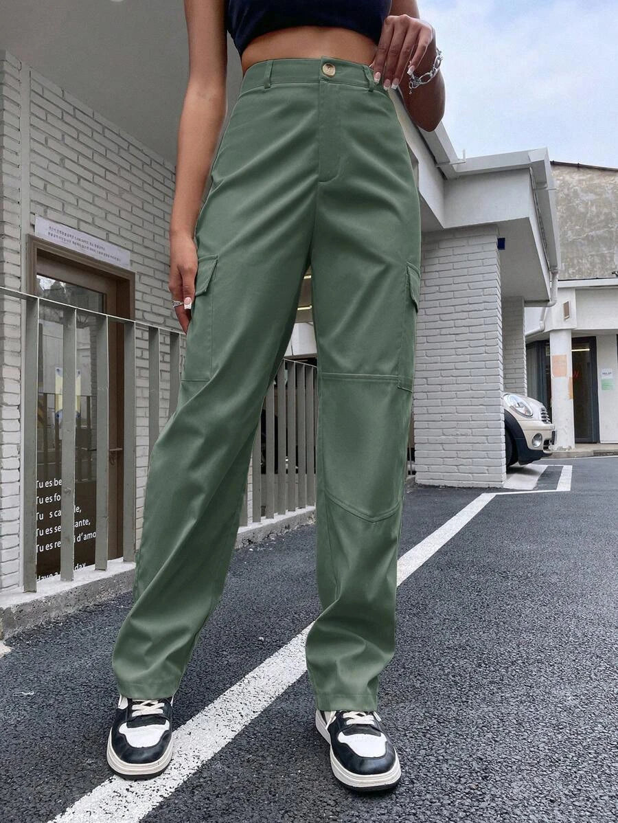 Flap Pocket Side Straight Leg Pants – lifestyle view 53