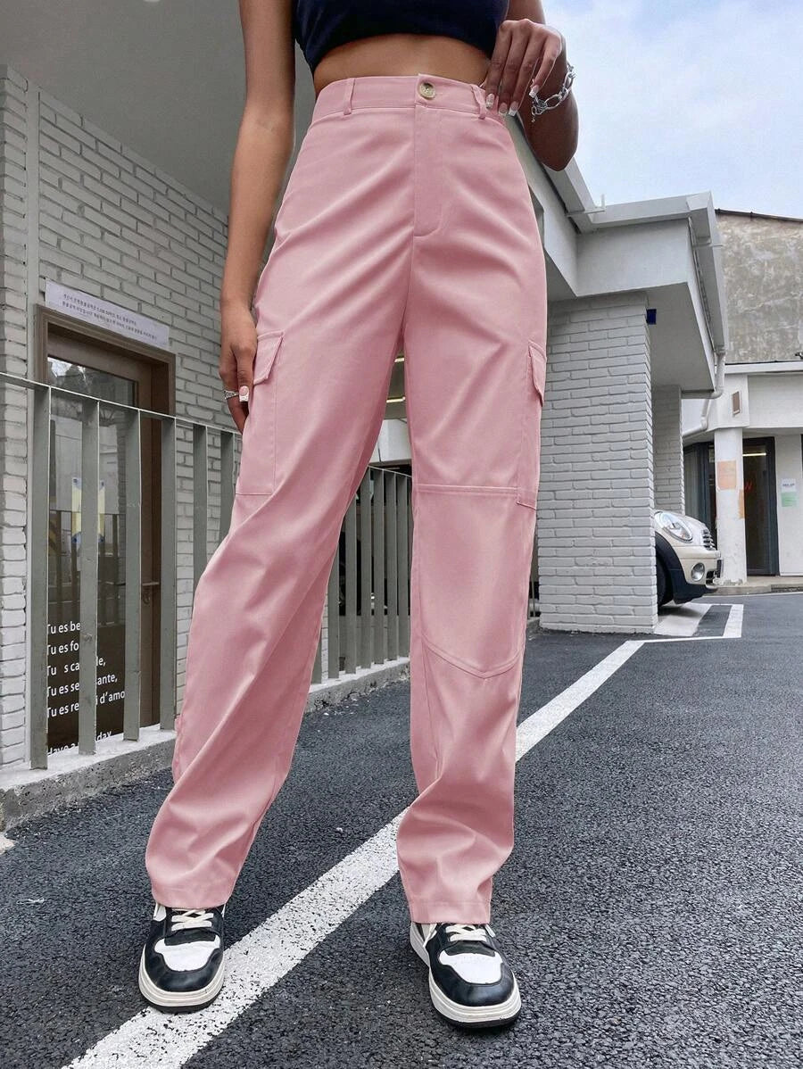 Flap Pocket Side Straight Leg Pants – lifestyle view 47