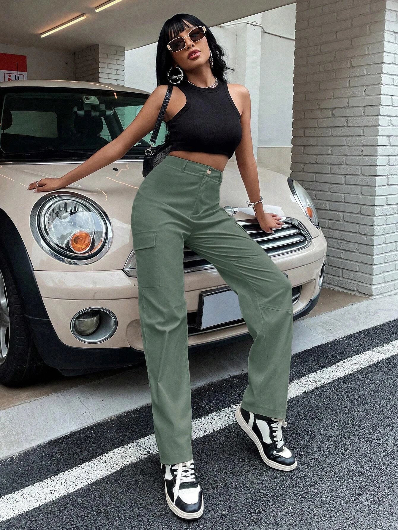 Buttoned Zipper Fly Pants – lifestyle view 12