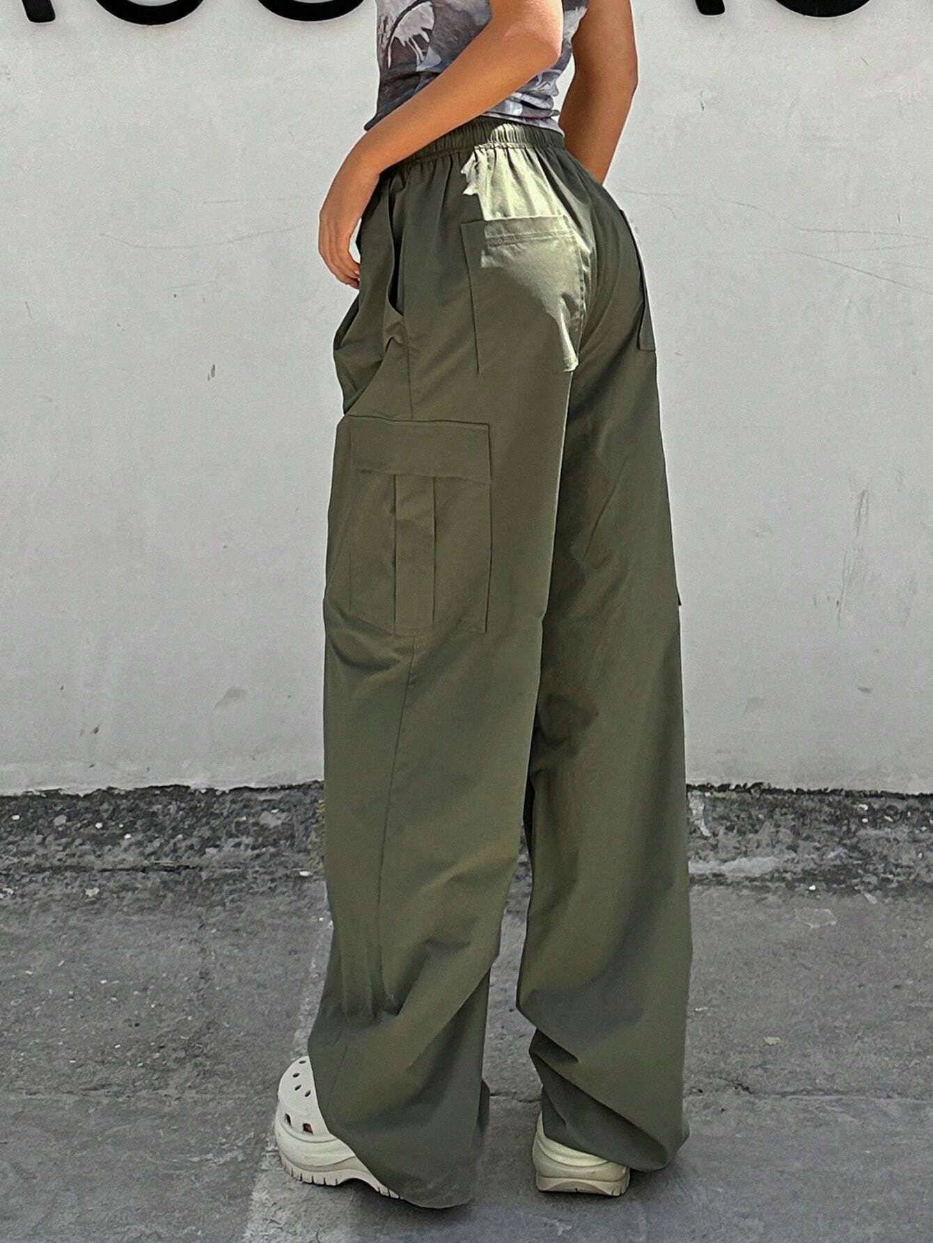 Drawstring Cargo Pant – side profile view