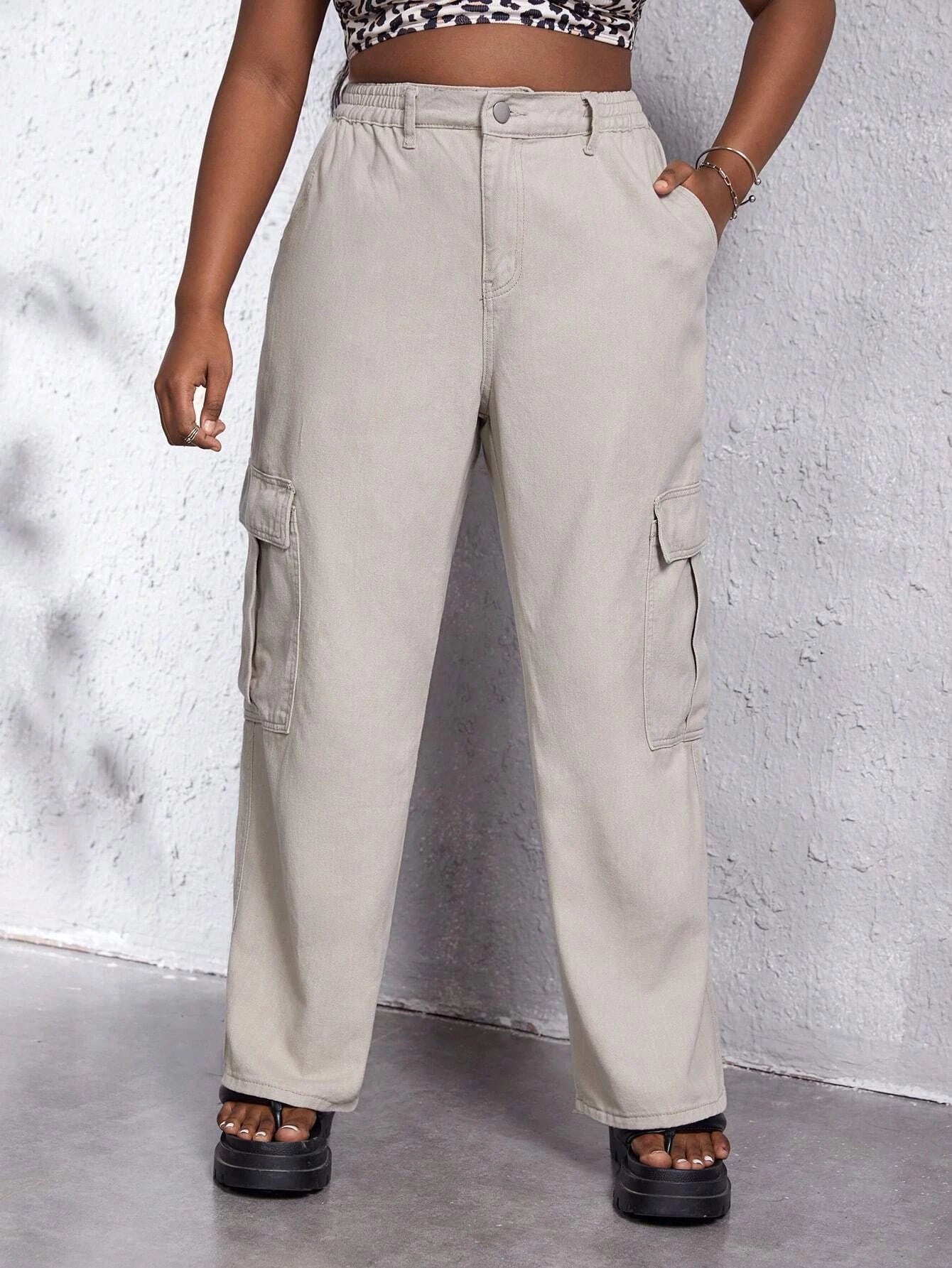 Cargo Flap Side Pocket Pants – side profile view