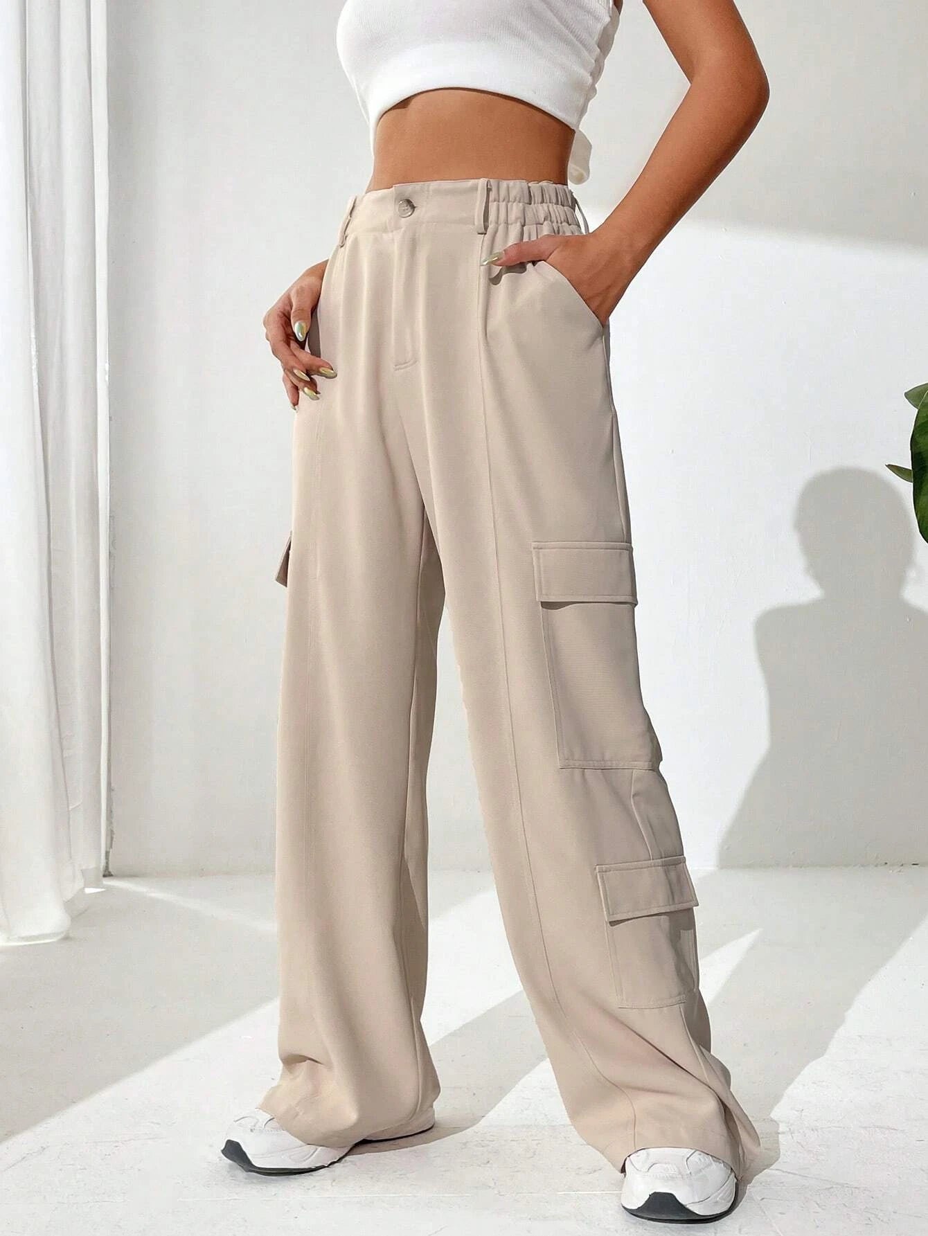 Flap Pocket Side Cargo Pants Style 7 – side profile view