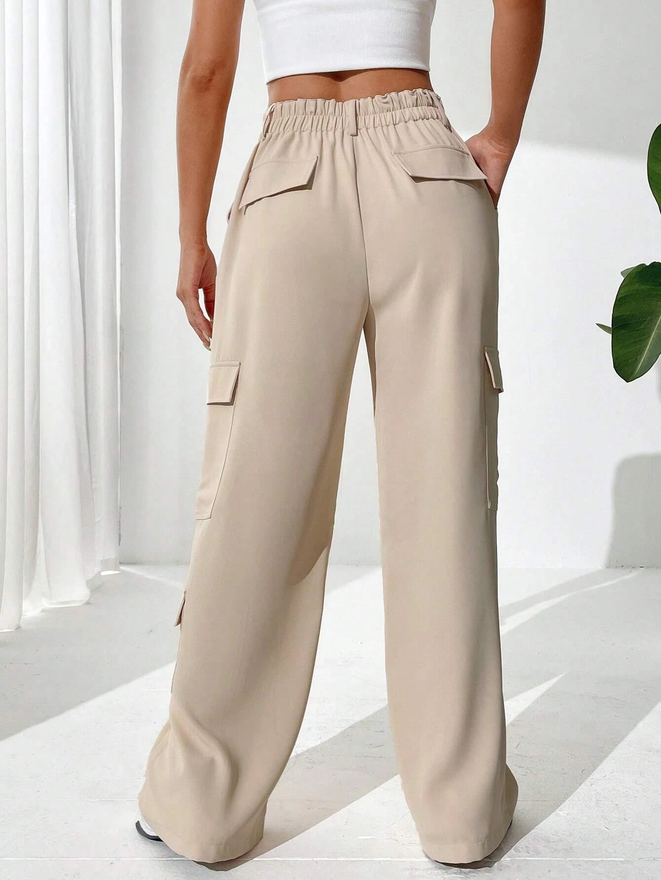 Flap Pocket Side Cargo Pants Style 7 – back view detail