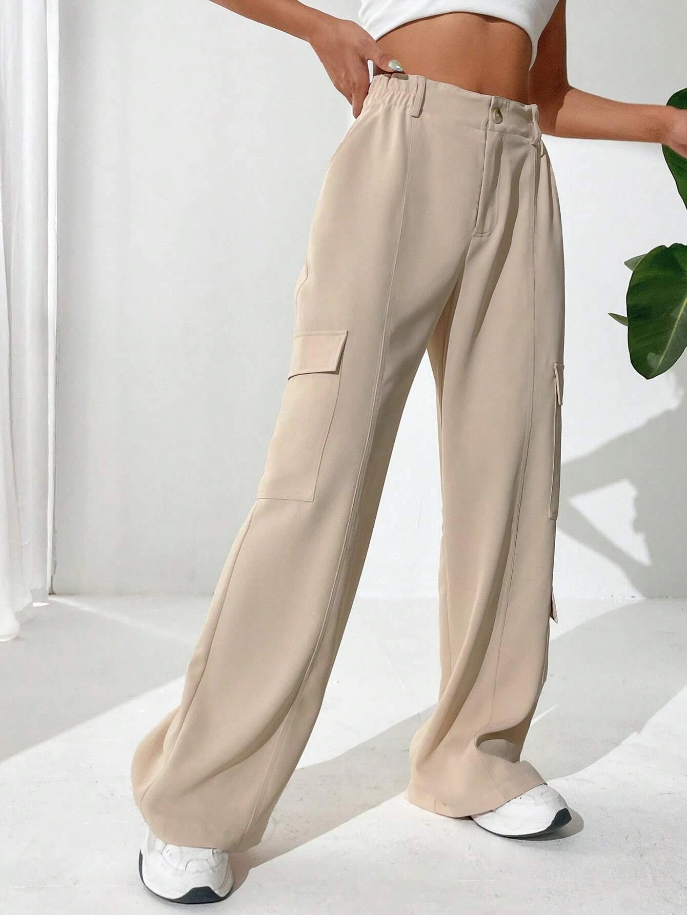 Flap Pocket Side Cargo Pants Style 7 – styled outfit view