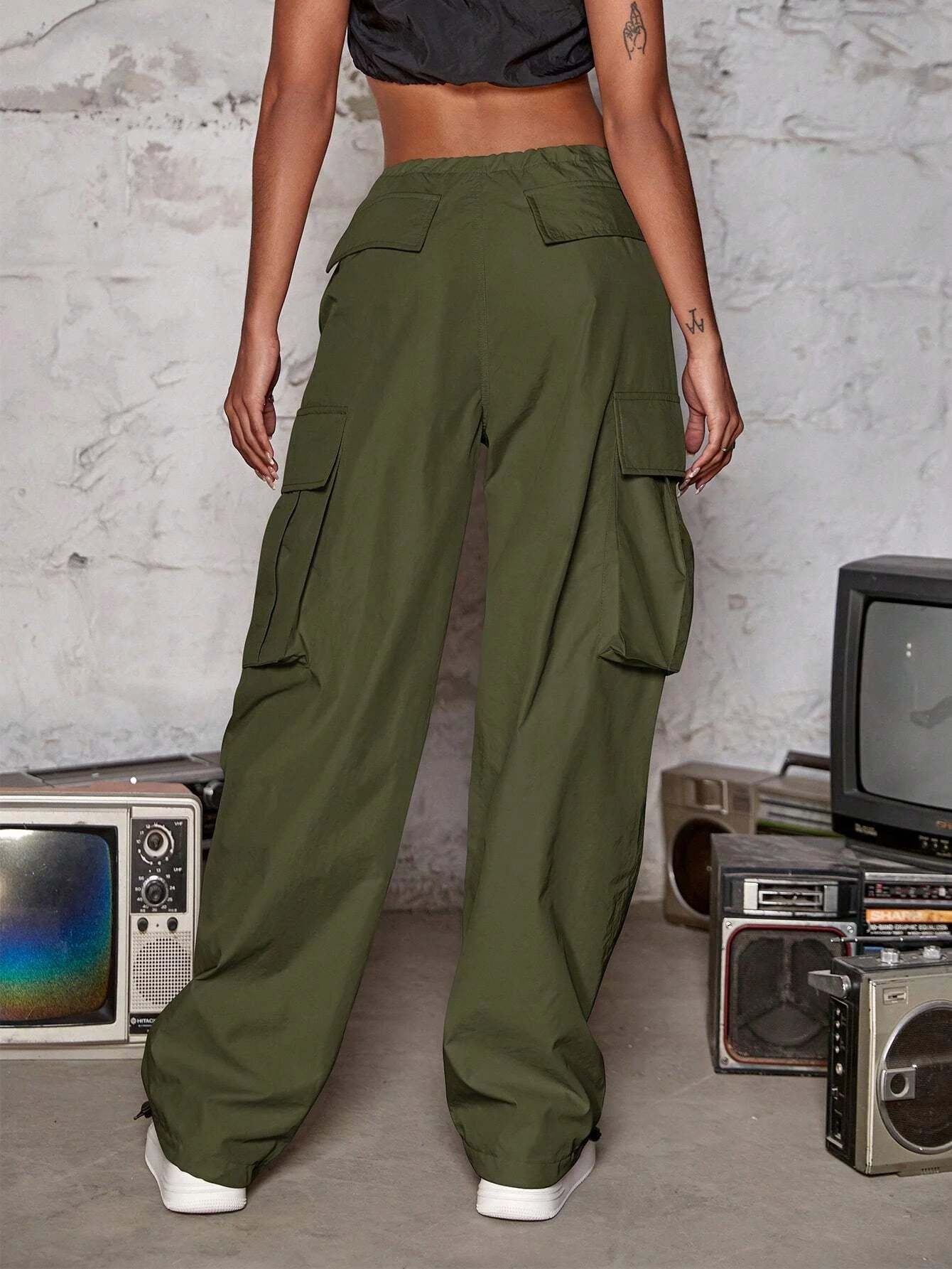 Wide Length Cargo Jogger Pants