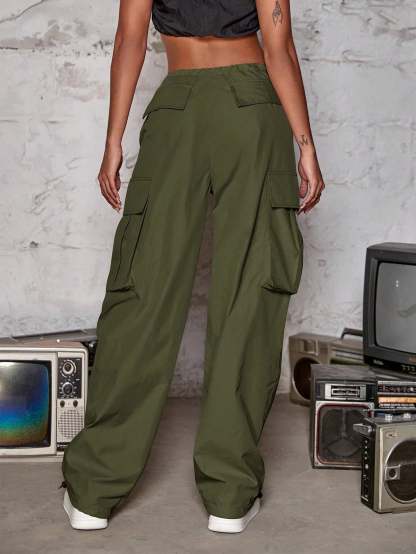 Wide Length Cargo Jogger Pants