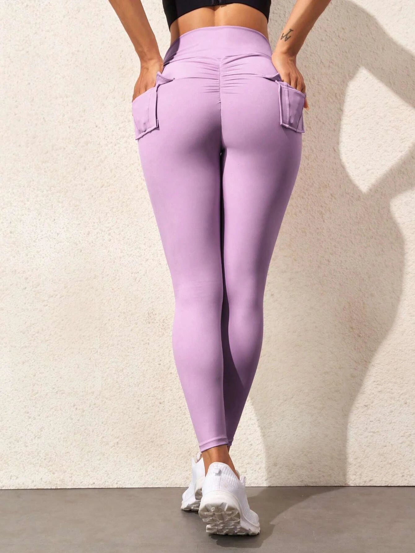 Flap Pocket Patched Cargo Pants – model wearing view