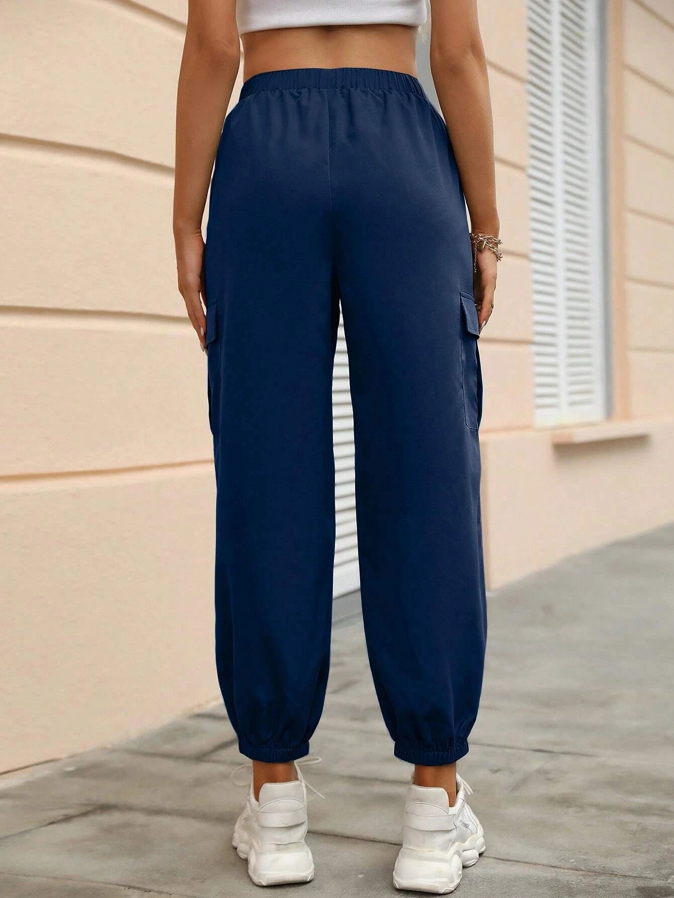 Cropped Flap Pocket Side Cargo Pants – lifestyle view 18