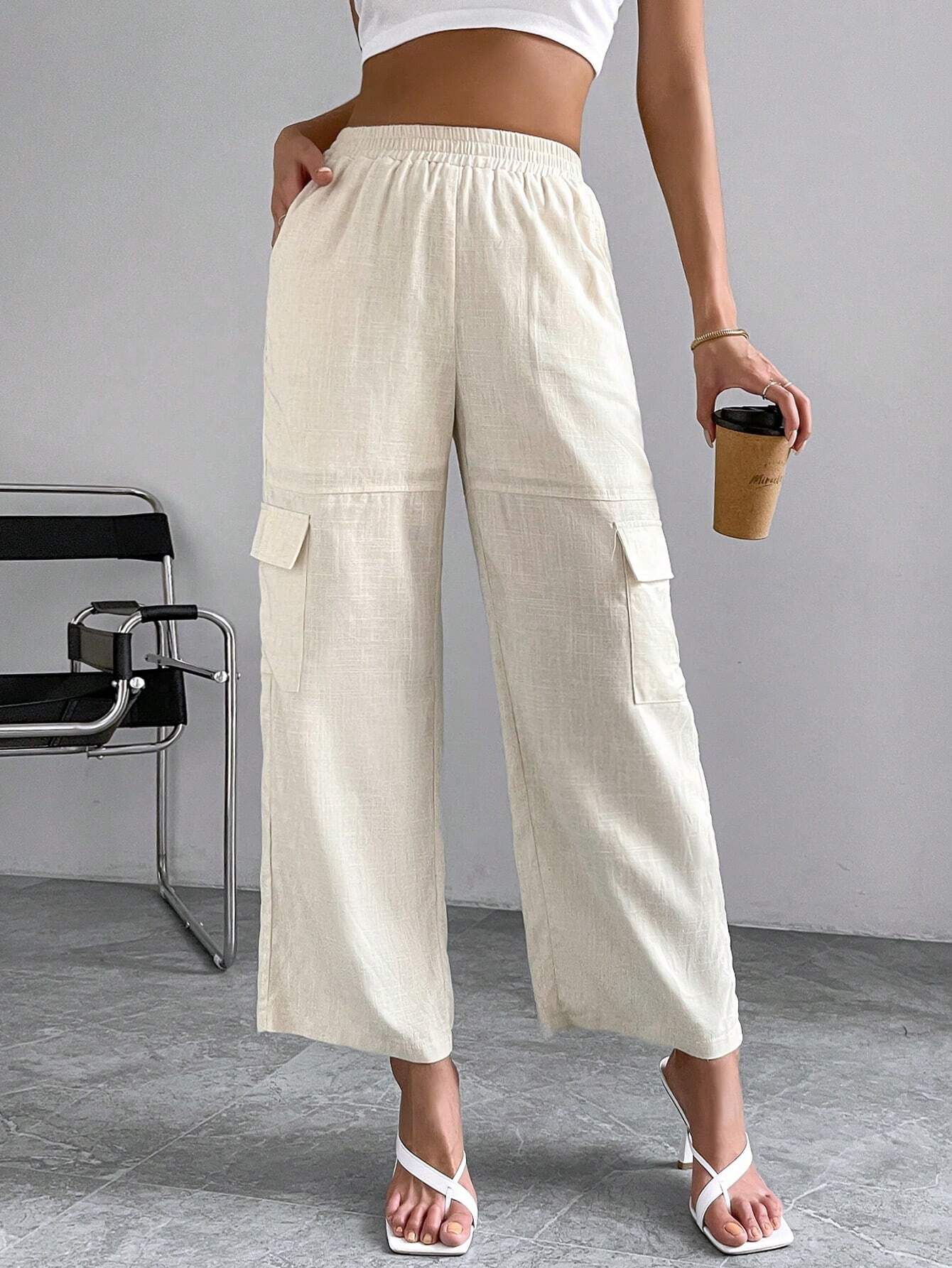 Loose Fit High Waist PantsLoose Fit High Waist Pants - Image 2